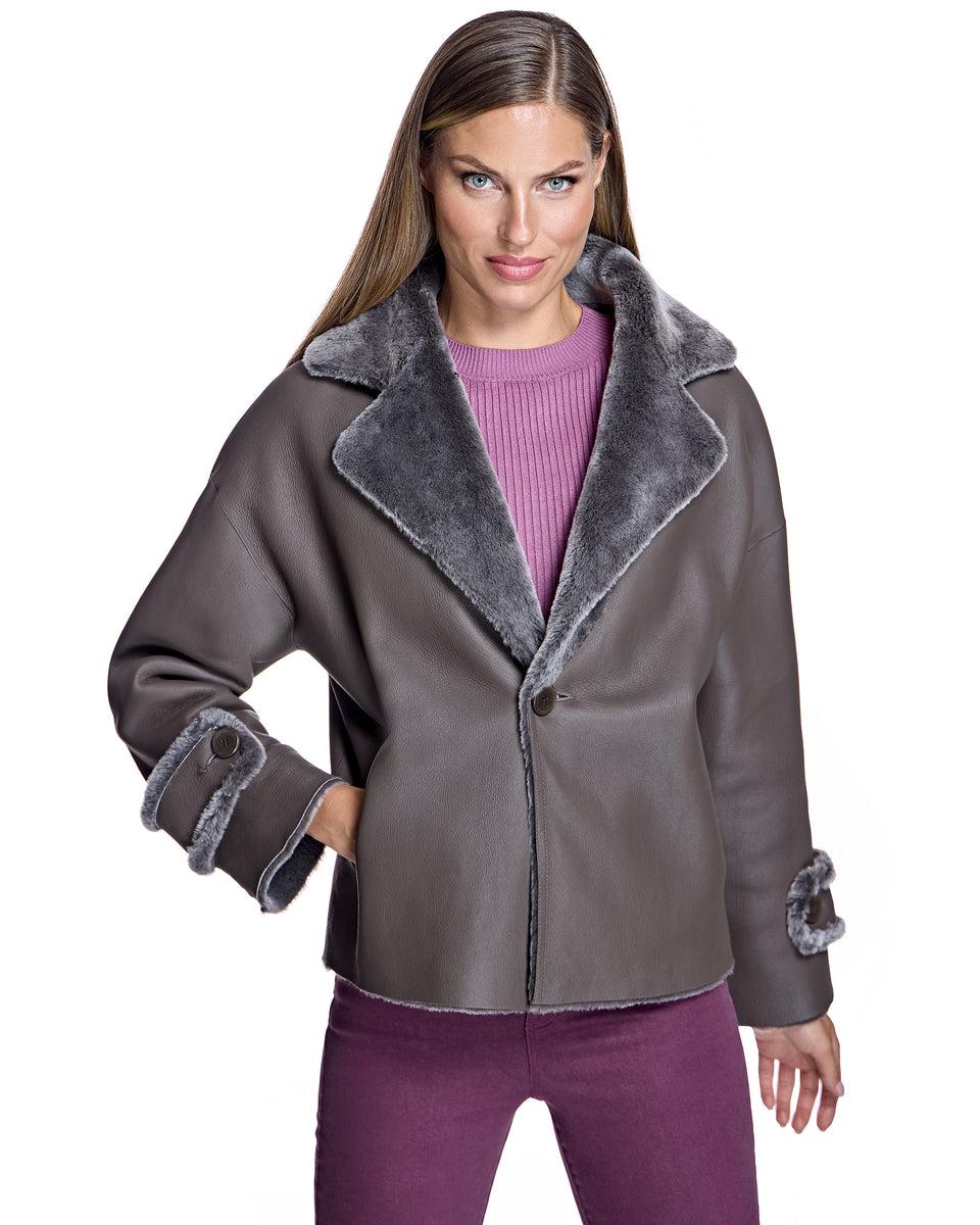 REVERSIBLE SHEARLING LAMB JACKET Product Image