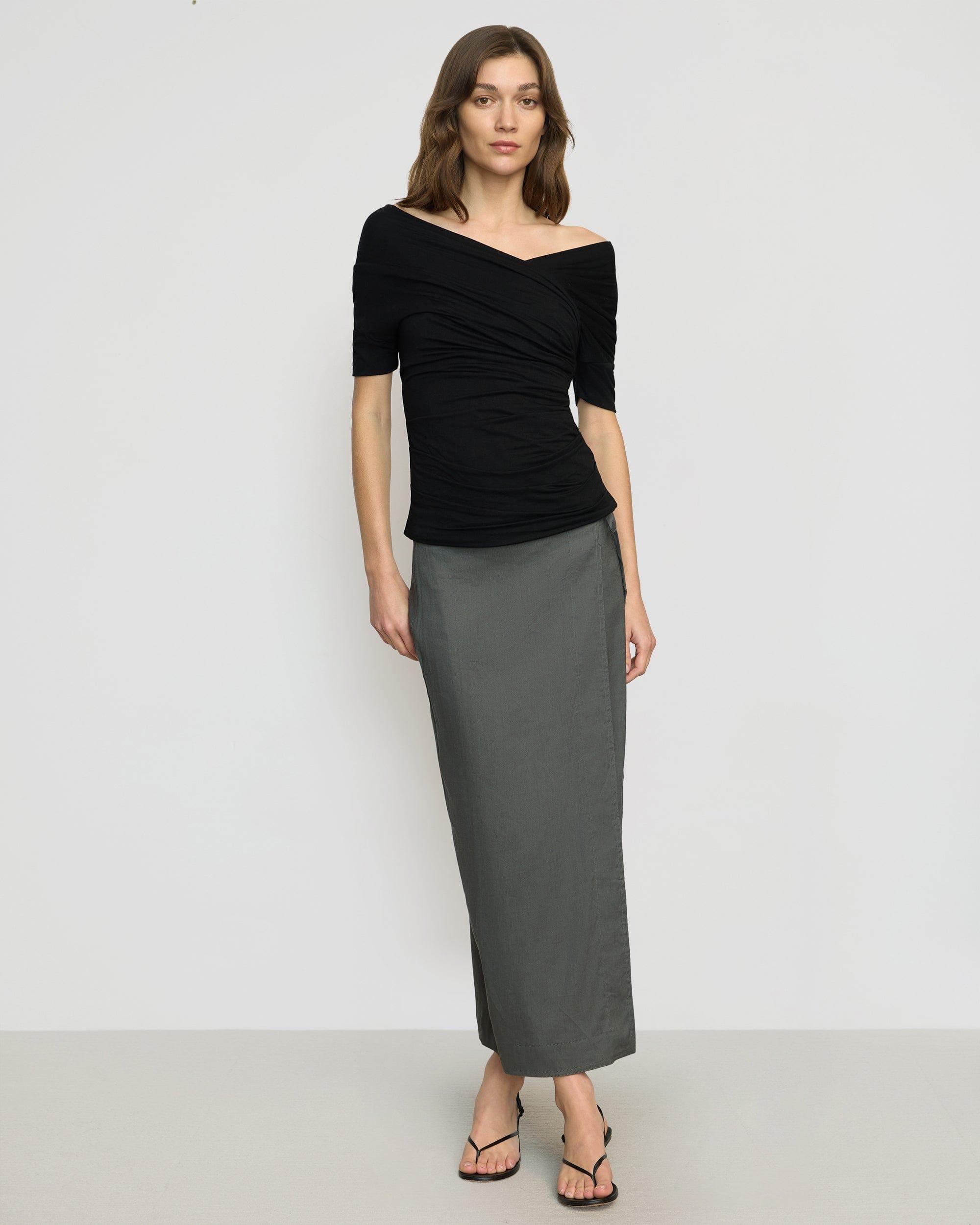 Ellie Linen Maxi Wrap Skirt Product Image