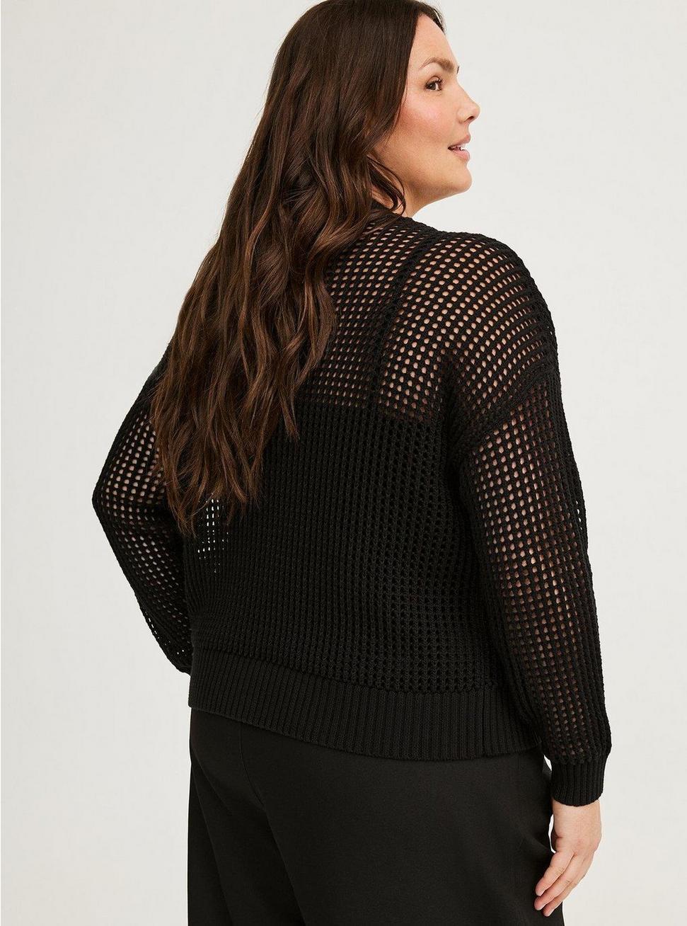 Open Stitch Cardigan Sweater Product Image