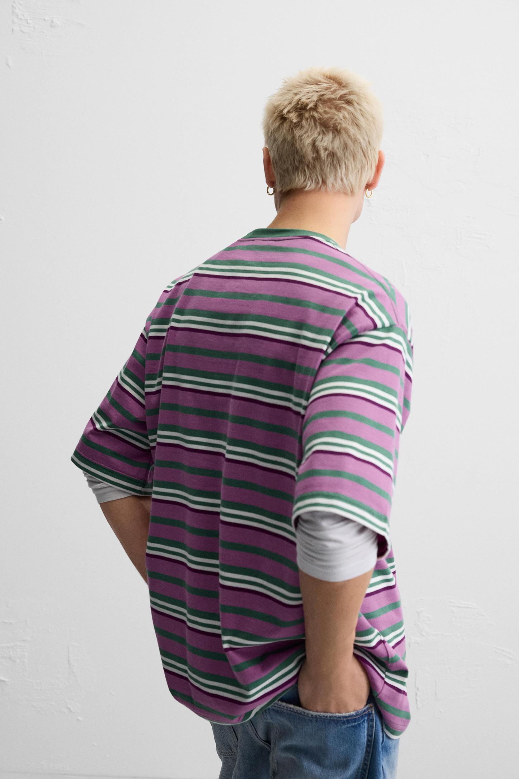STRIPED JACQUARD T-SHIRT Product Image
