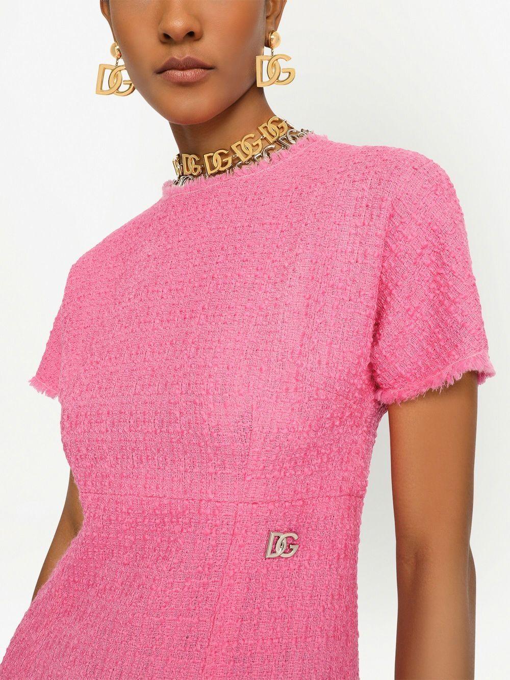 short-sleeve tweed minidress Product Image