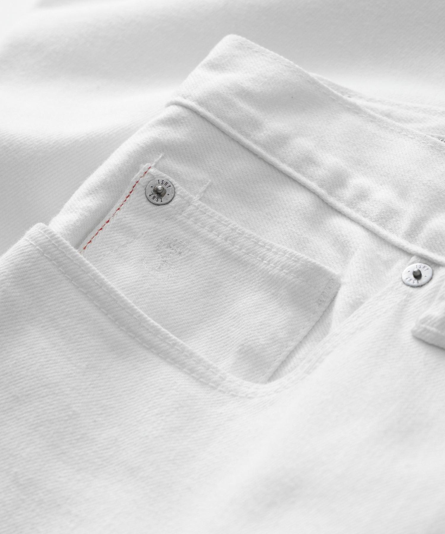 Slim Japanese Selvedge Stretch Jean in White Product Image