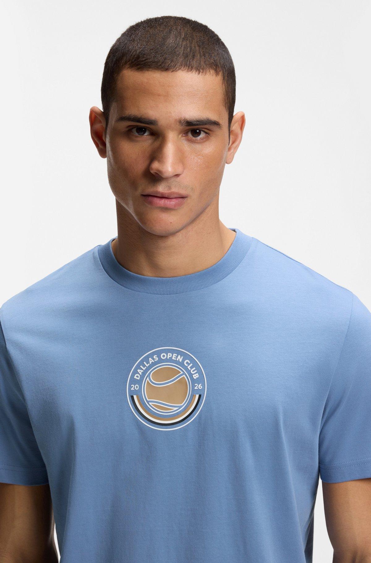 Relaxed-fit T-shirt in cotton with tennis artwork Product Image