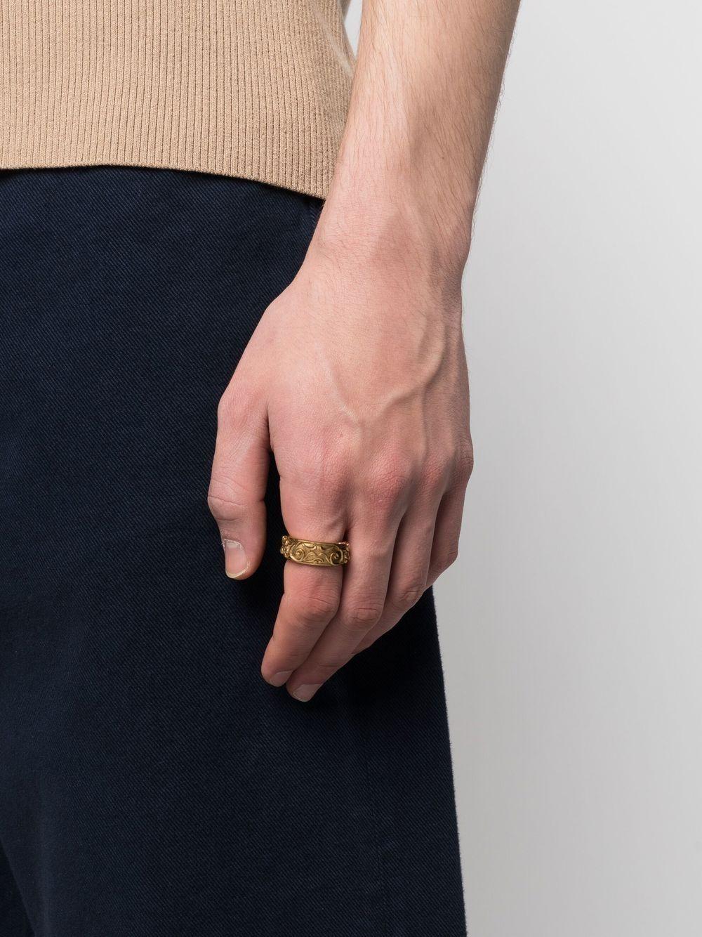 Large Gold Arabesque band ring Product Image