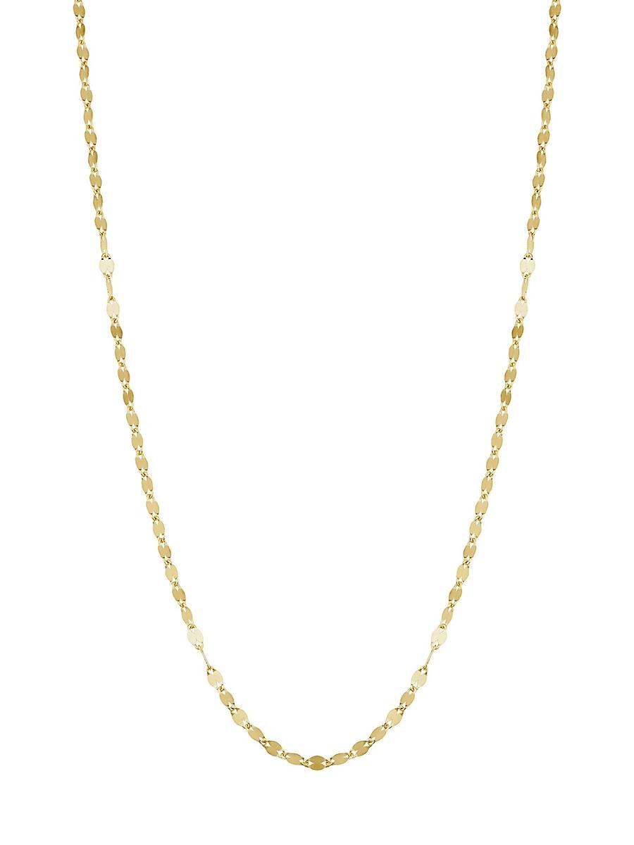 Womens 14K Yellow Solid Gold Cabaret Chain Necklace Product Image