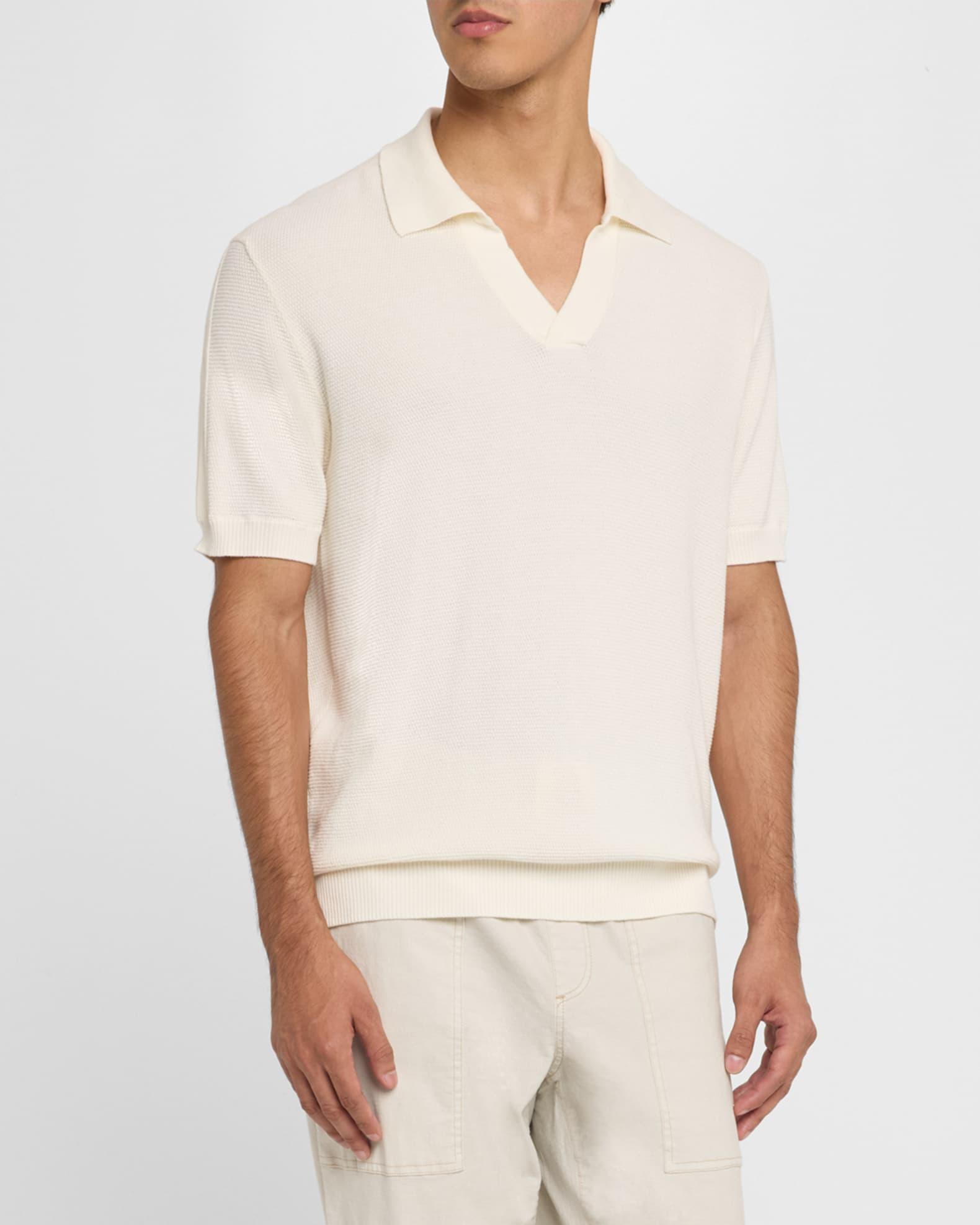 Men's Rino Cotton and Silk Knit Polo Shirt Product Image
