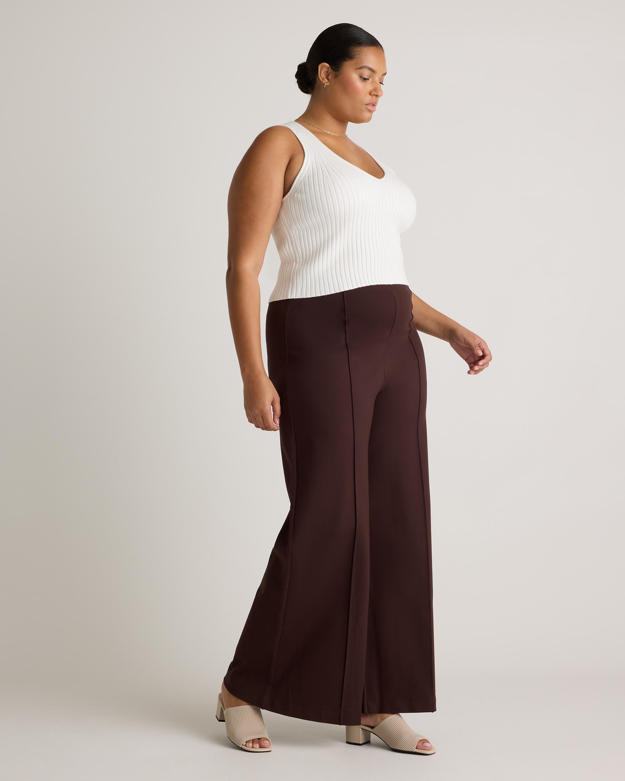 Quince | Women's Ultra-Stretch Ponte Super Wide Leg Pants Size XL, Rayon Product Image