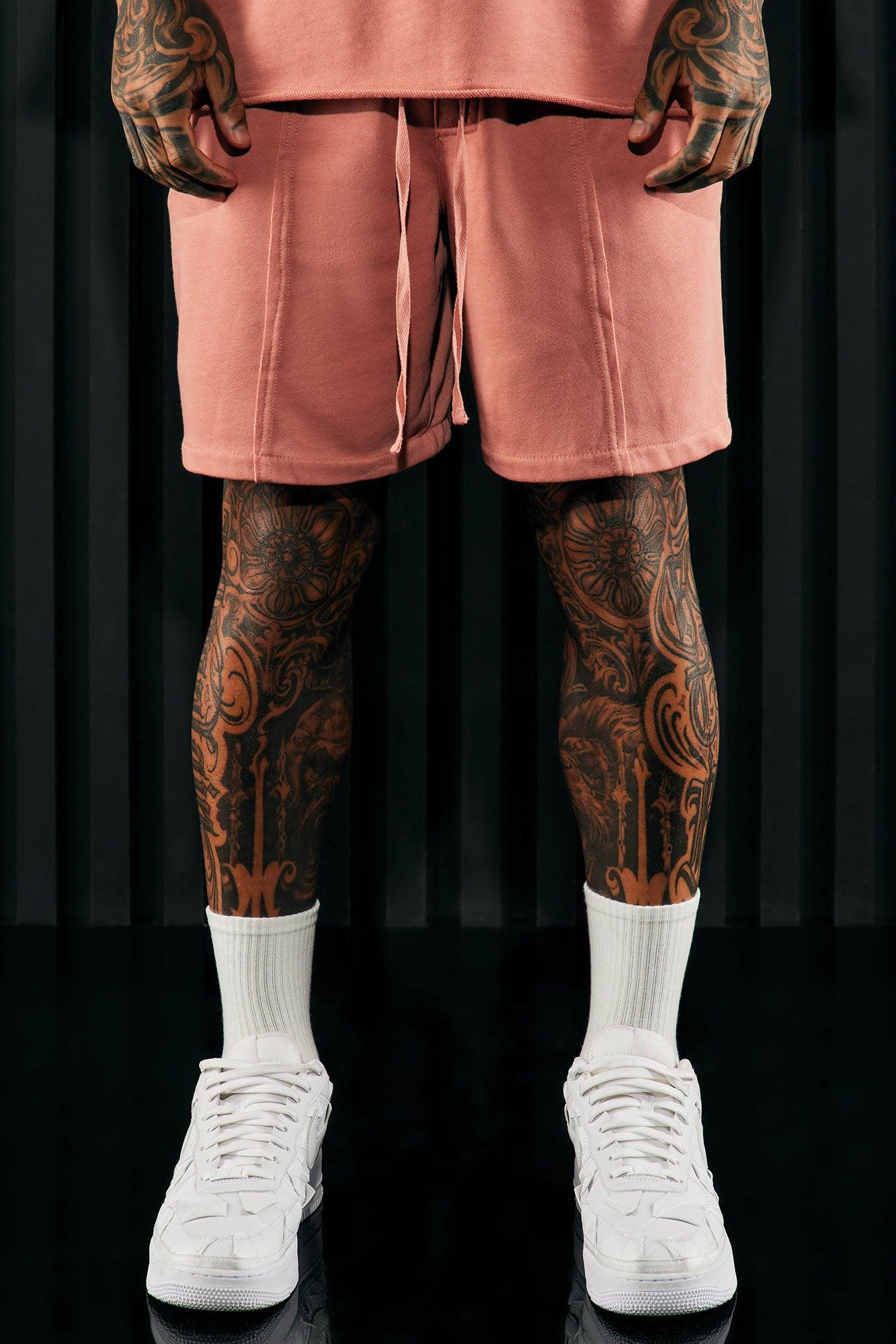 I Like How It Looks Terry Shorts - Mauve Product Image