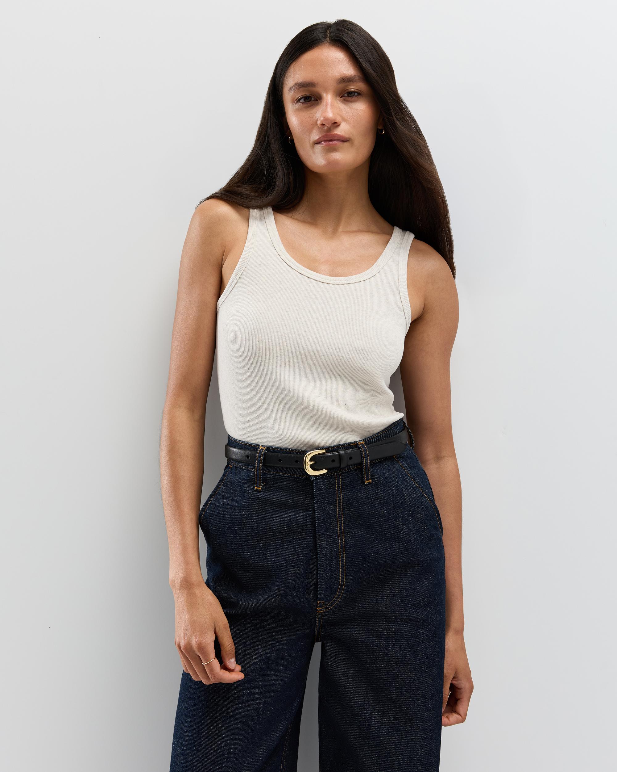 Quince | Women's Micro-Rib Scoop Neck Tank Top Organic Cotton Product Image