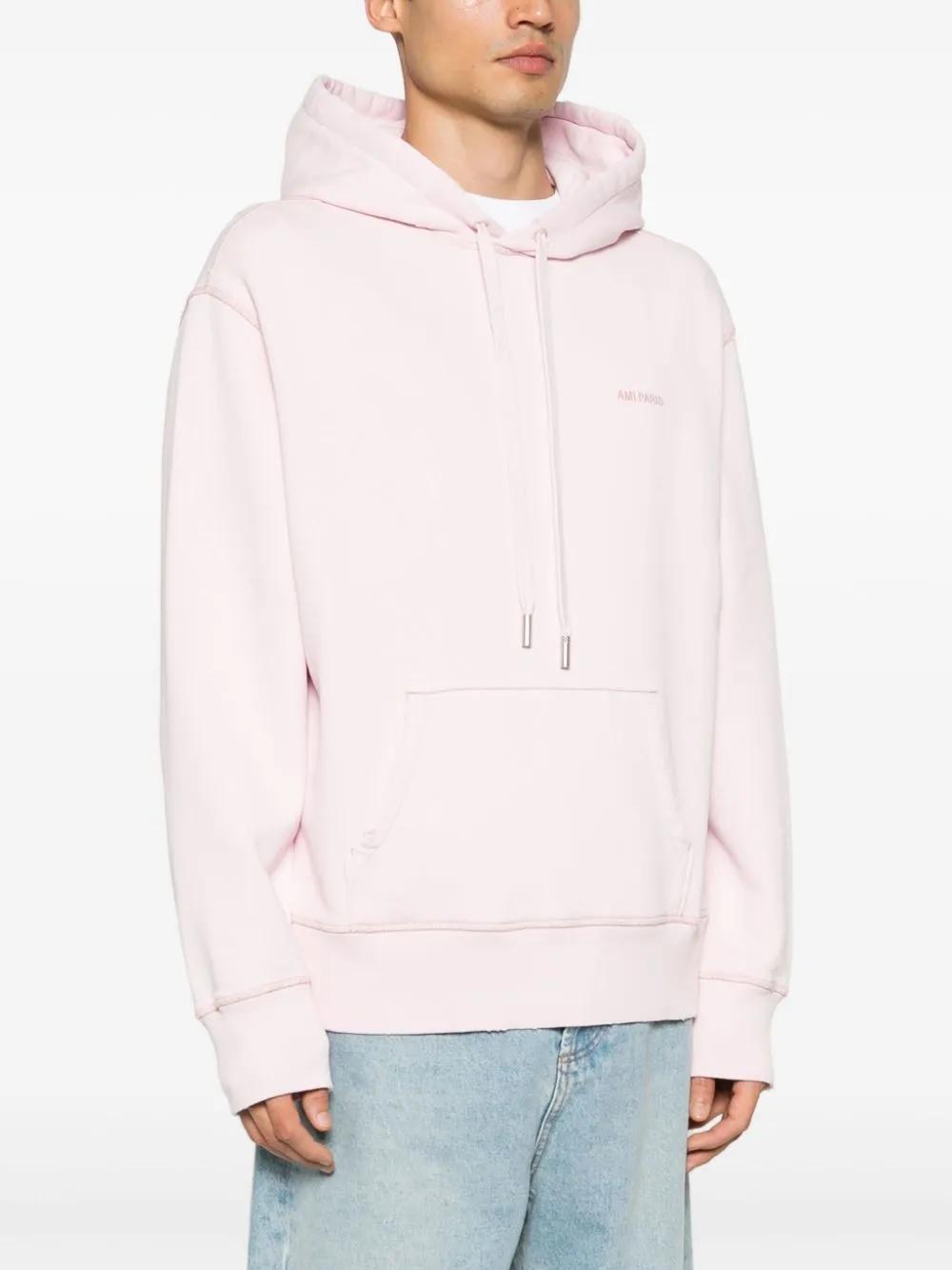 logo-embroidered cotton hoodie Product Image