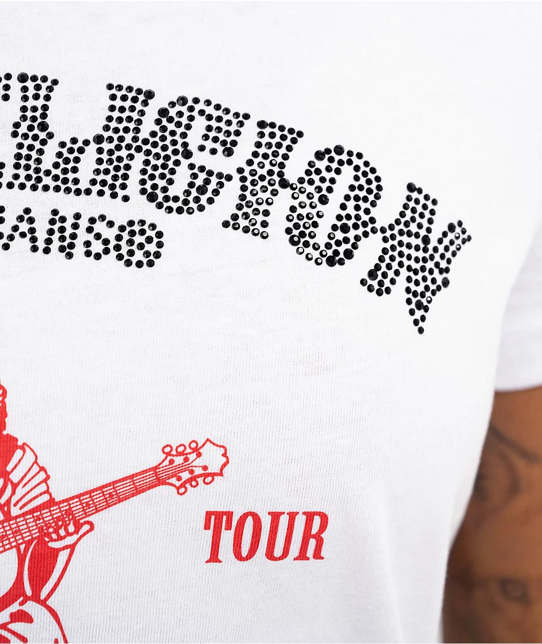 True Religion Crystal Arch Logo White T-Shirt Product Image