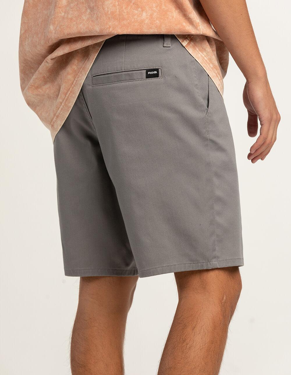 RSQ Mens Mid Length  9" Chino Shorts - LIGHT GRAY Product Image
