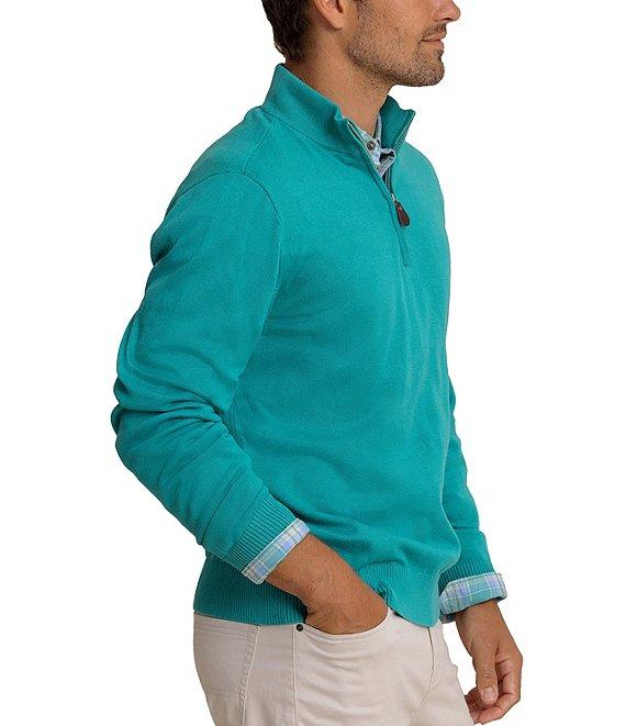 Southern Tide Whitehaven Heather Quarter-Zip Long Sleeve Knit Sweater Product Image