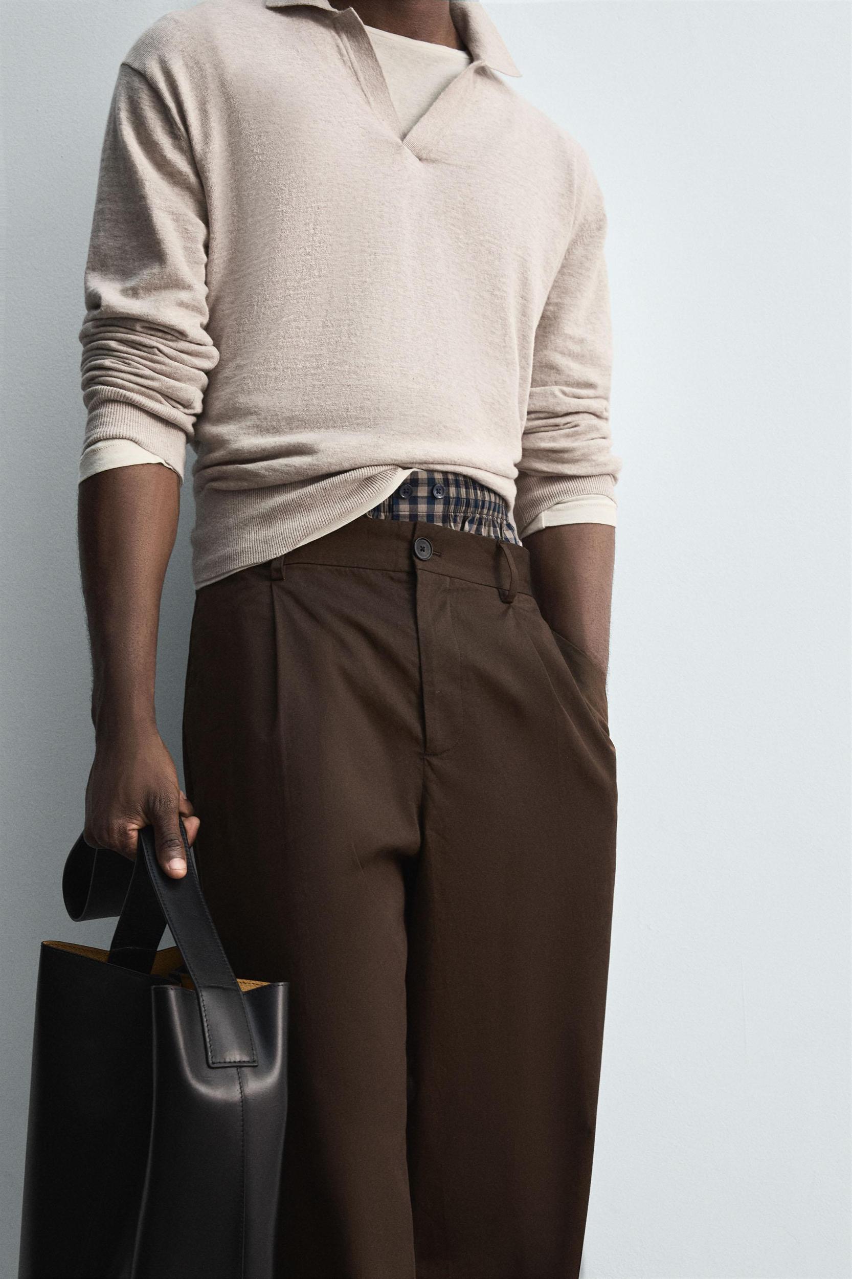 COTTON-WOOL KNIT POLO SHIRT Product Image