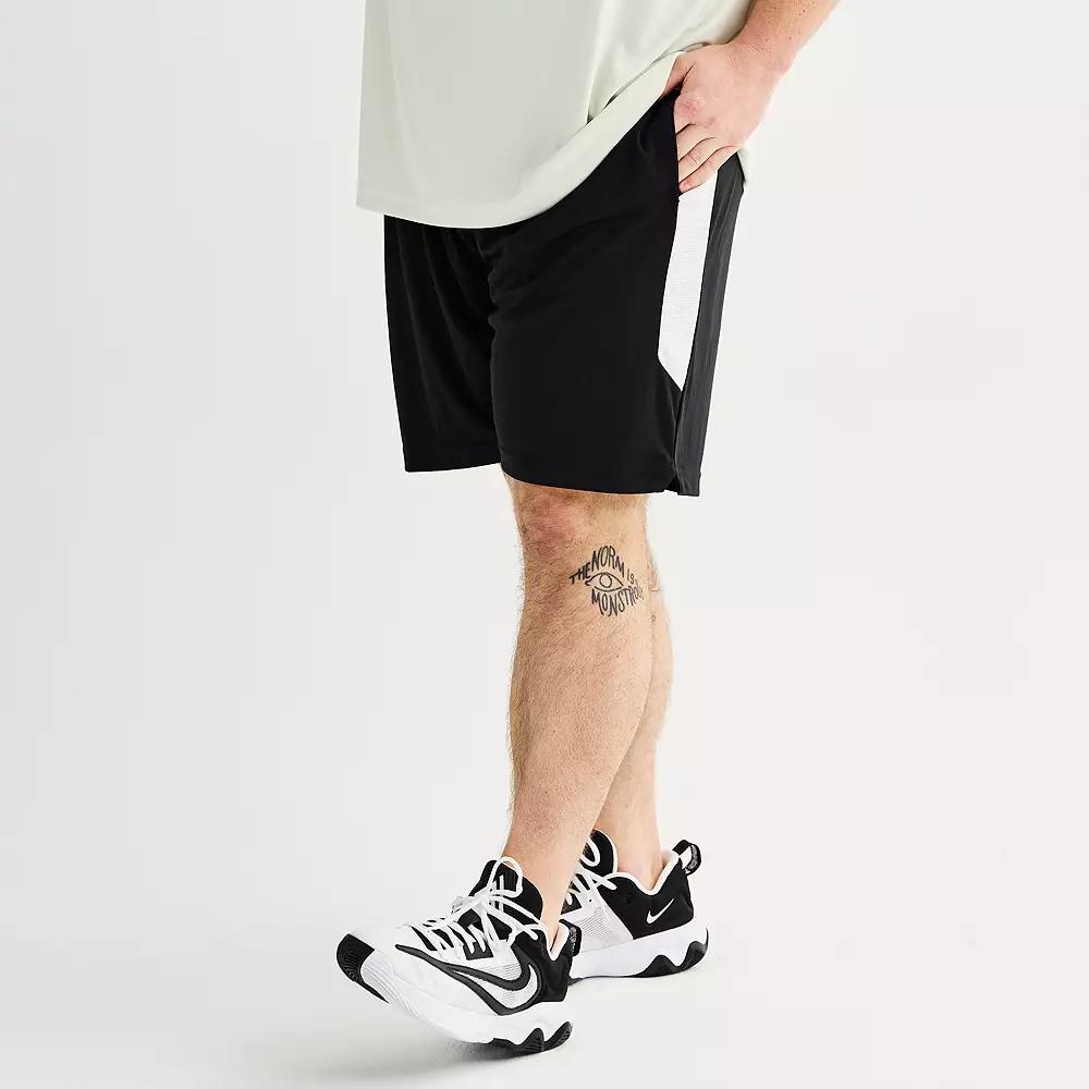Big & Tall Tek Gear® Dry Tek Shorts 9", Men's, Size: Medium Tall, Black White Product Image