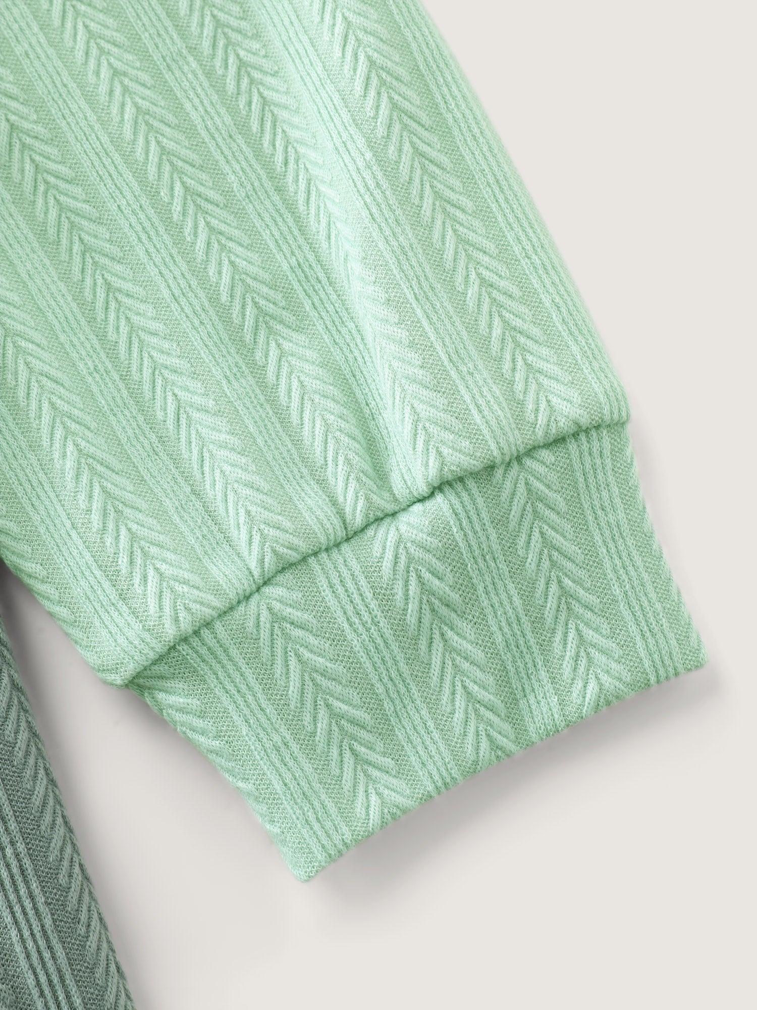 Colorblock Textured Round Neck Sweatshirt Female Product Image