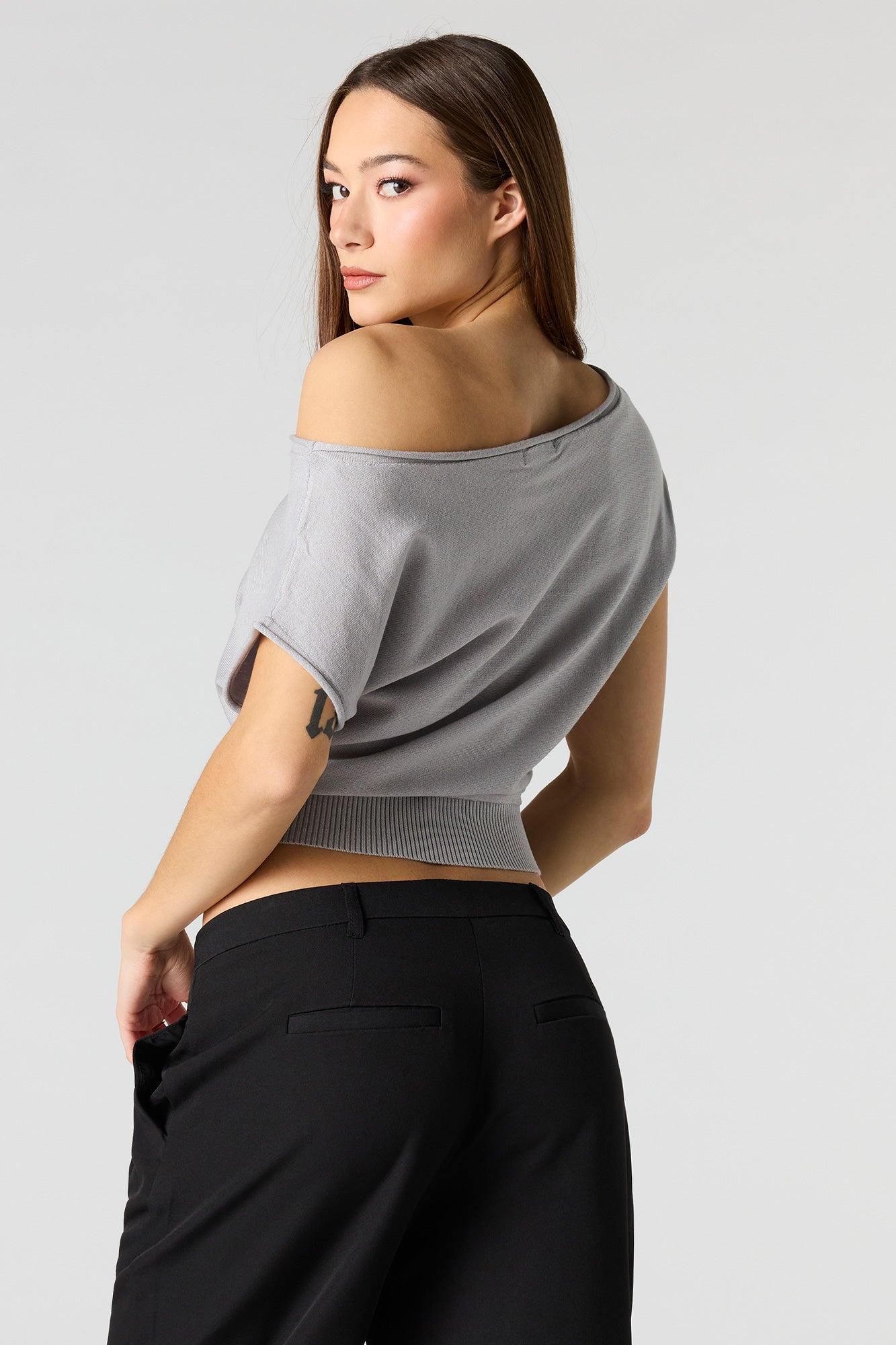Dolman Short Sleeve Knit Top Female Product Image