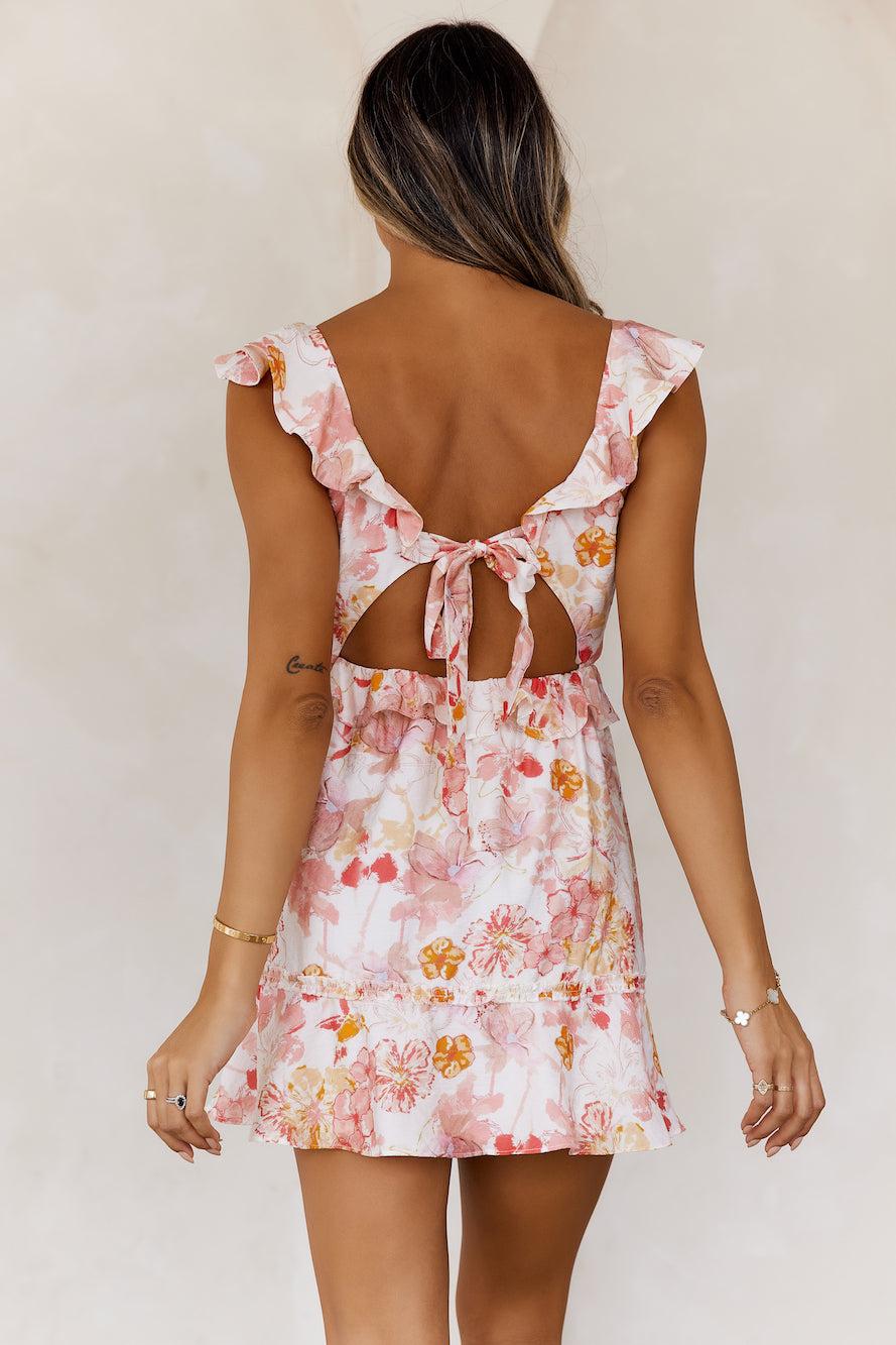 Blooming Summer Mini Dress Pink Product Image