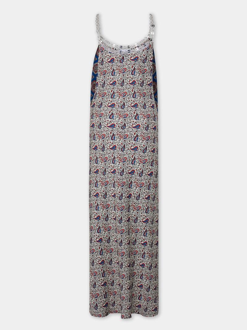 LONG DRESS IN PRINTED SATIN Product Image