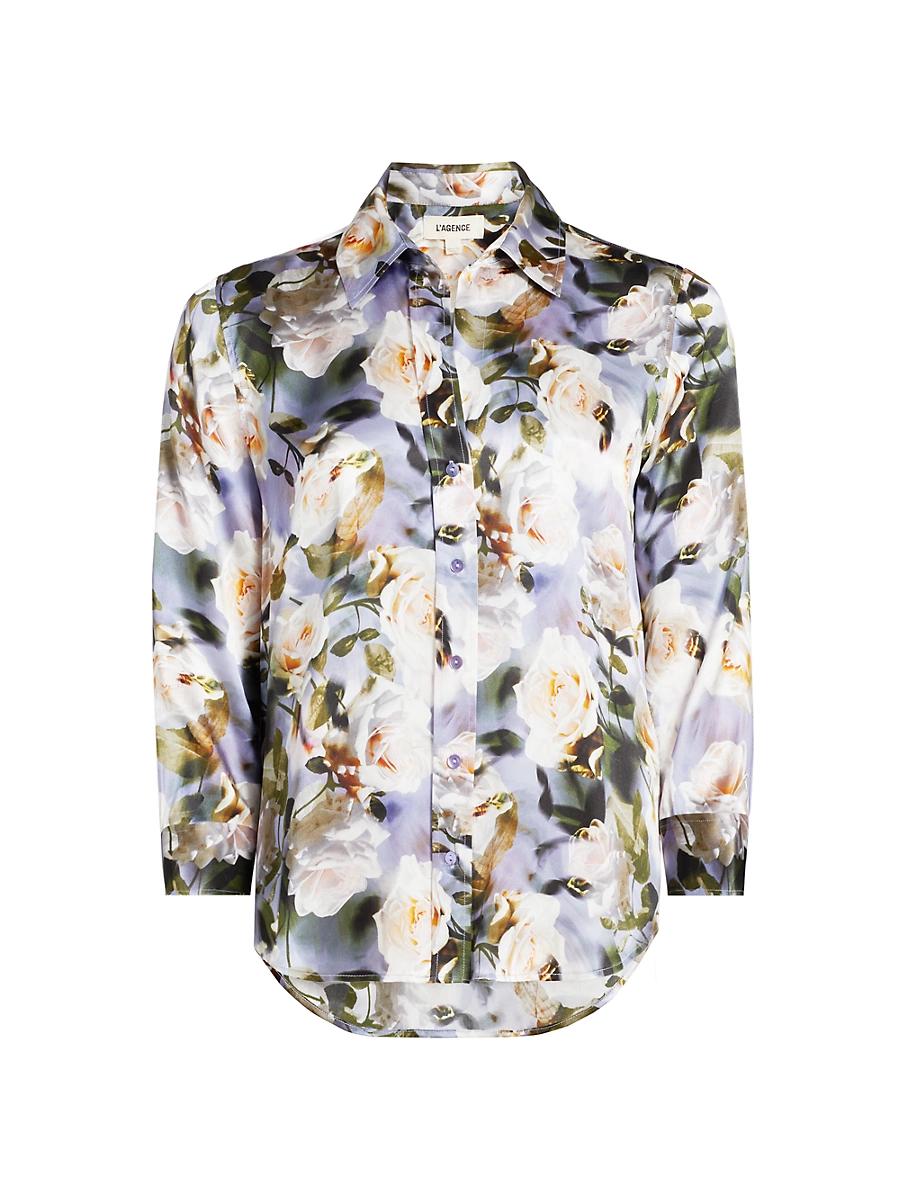 Womens Dani Floral Silk Shirt Product Image