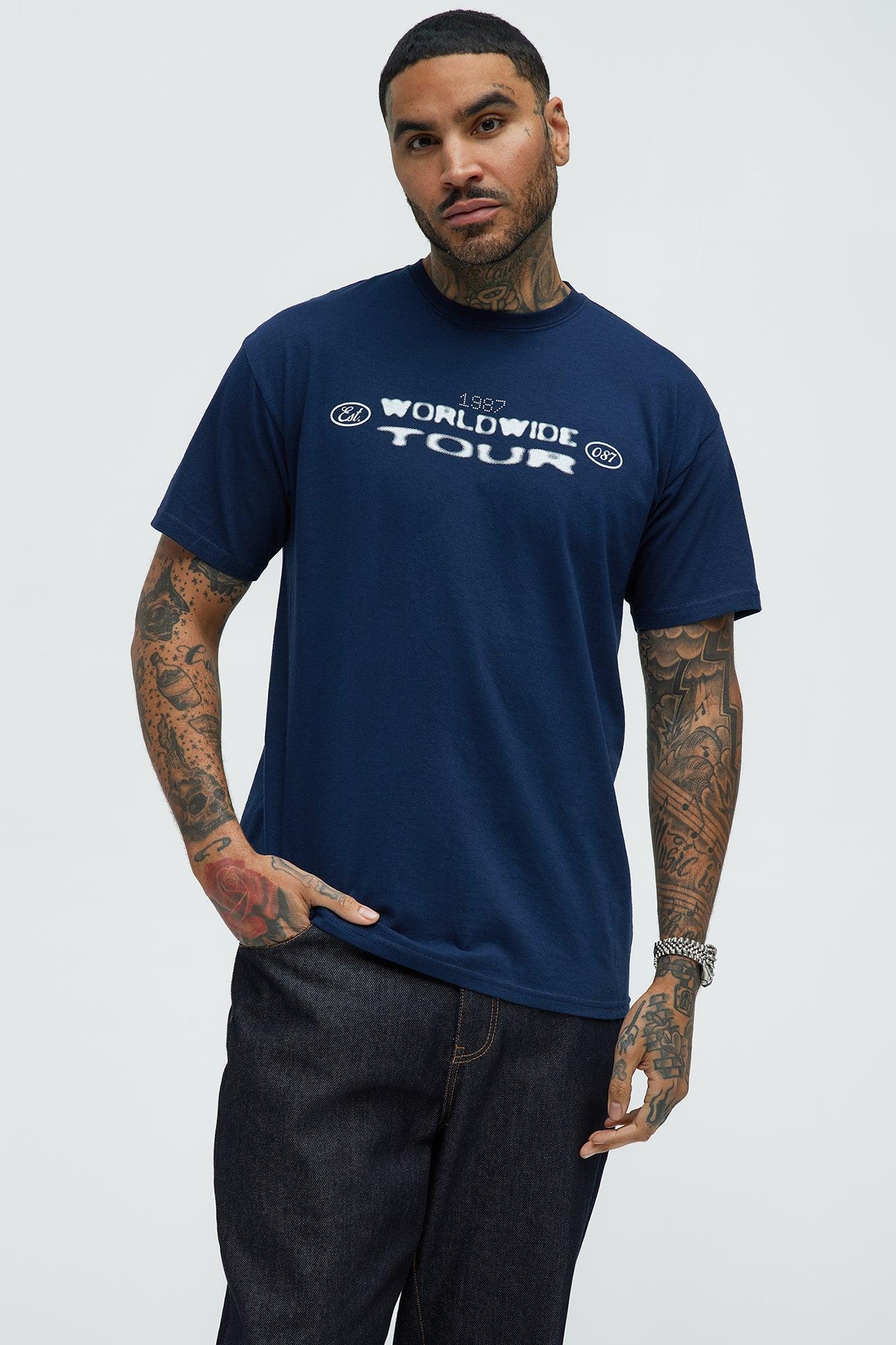 Worldwide Tour Melrose Short Sleeve Tee - Navy Product Image