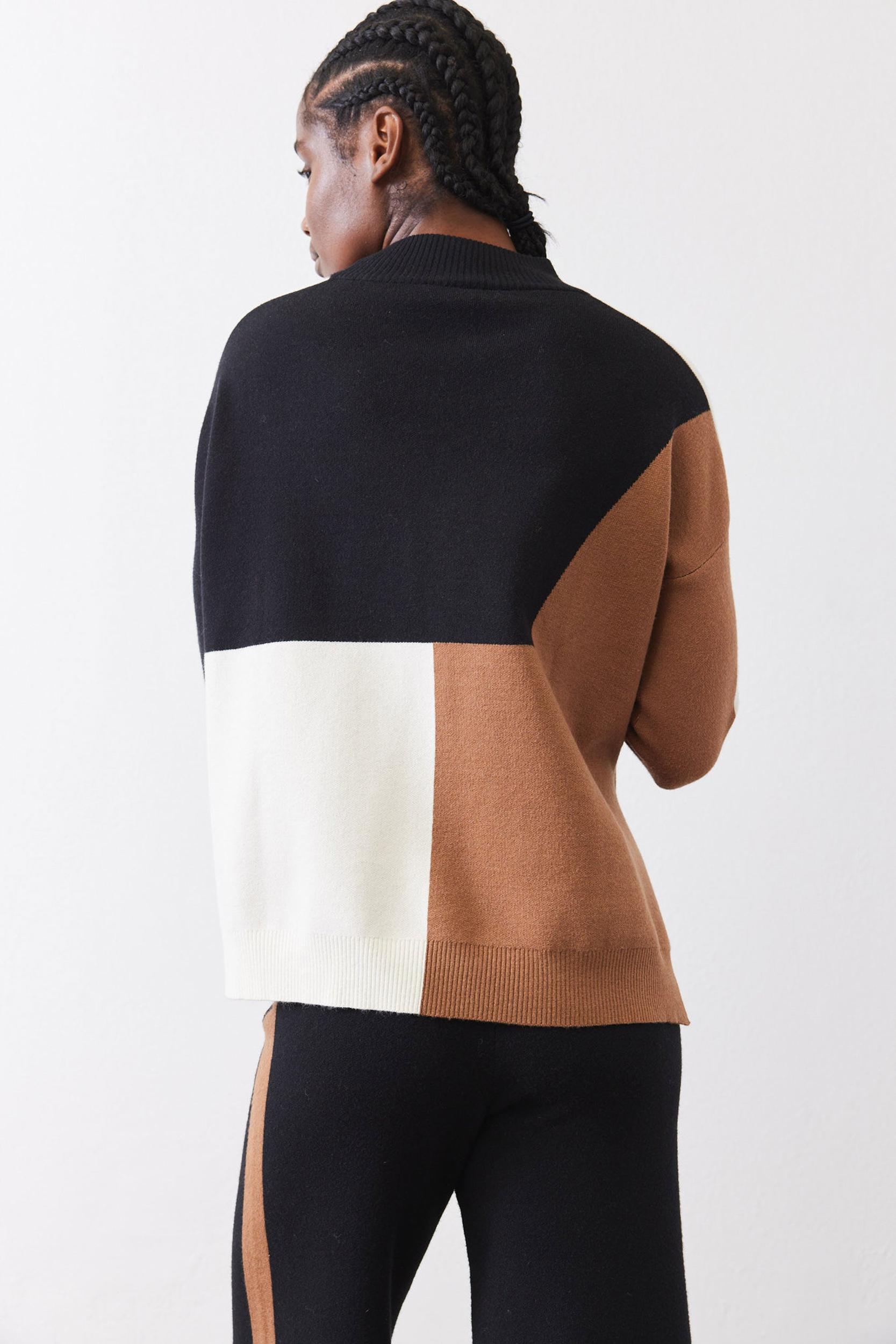 Light Knit Colorblock Sweater Product Image