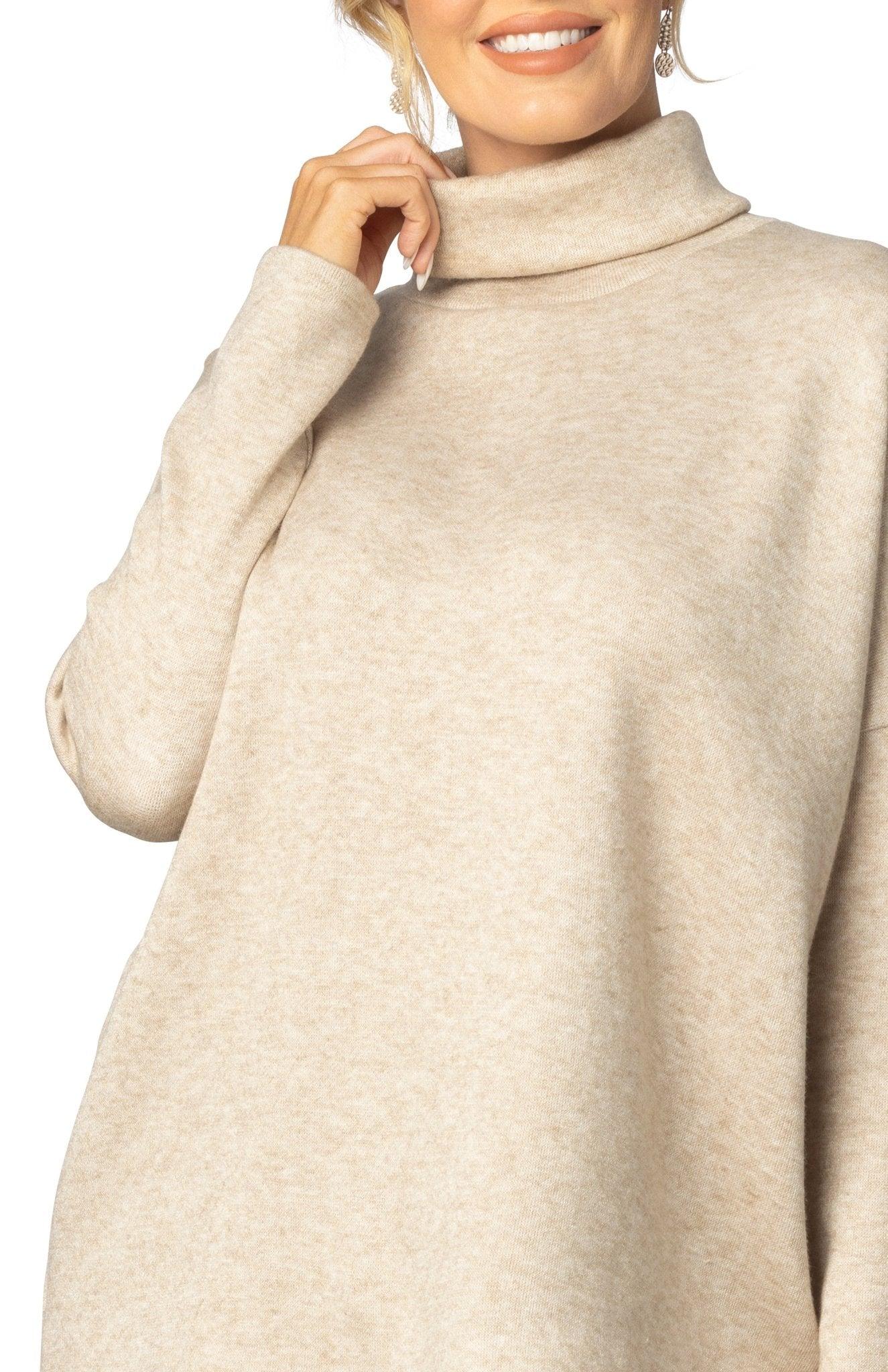 Paris Turtleneck Tunic Sweater Product Image
