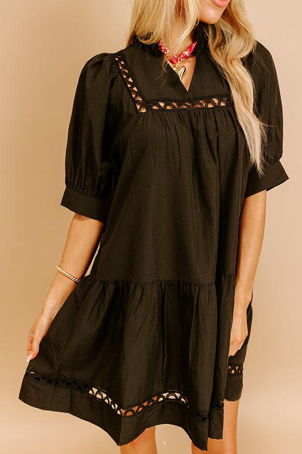 Wisteria And Wine Mini Dress in Black Product Image