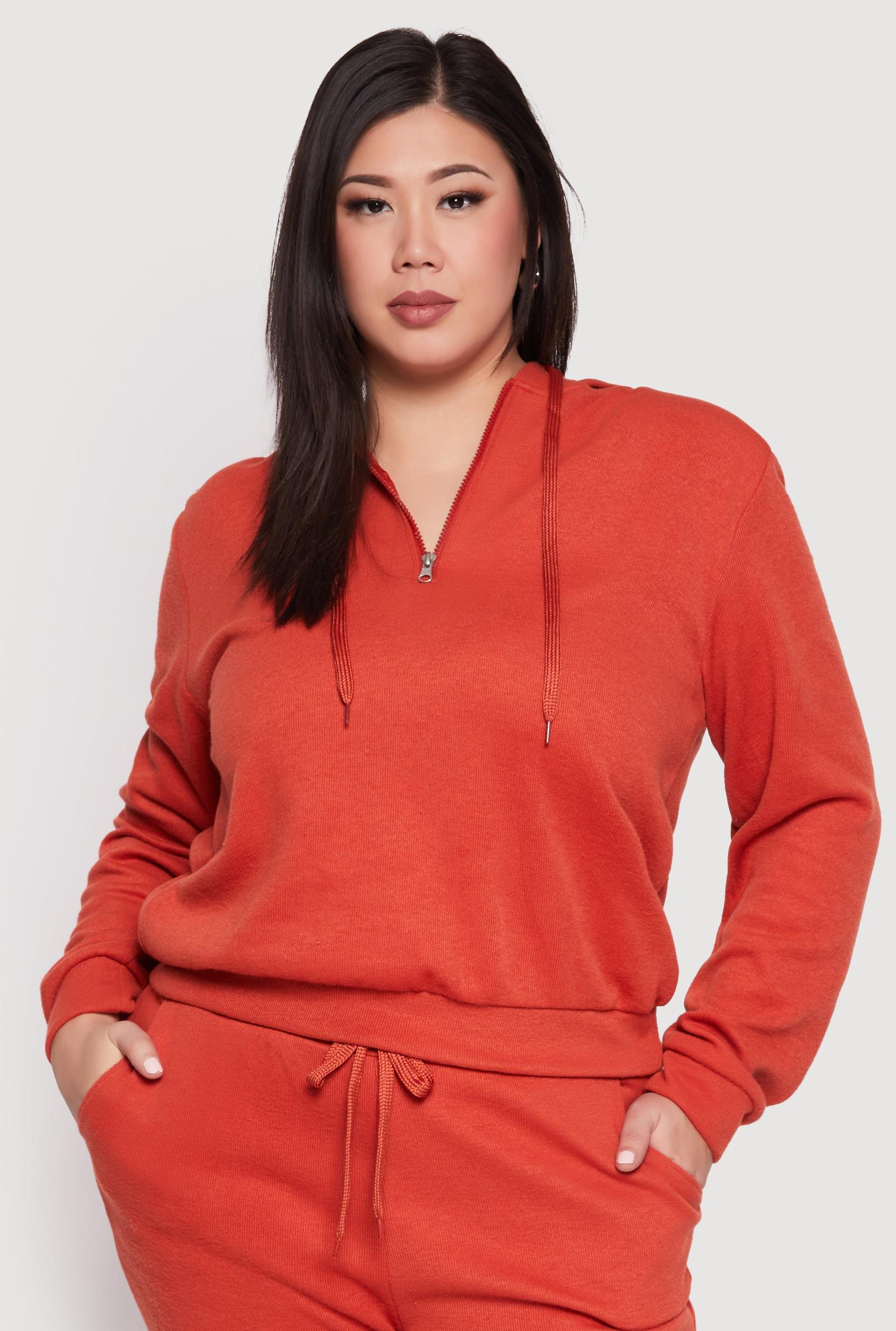 Womens Plus Size Ribbed Knit Sweatshirt Product Image