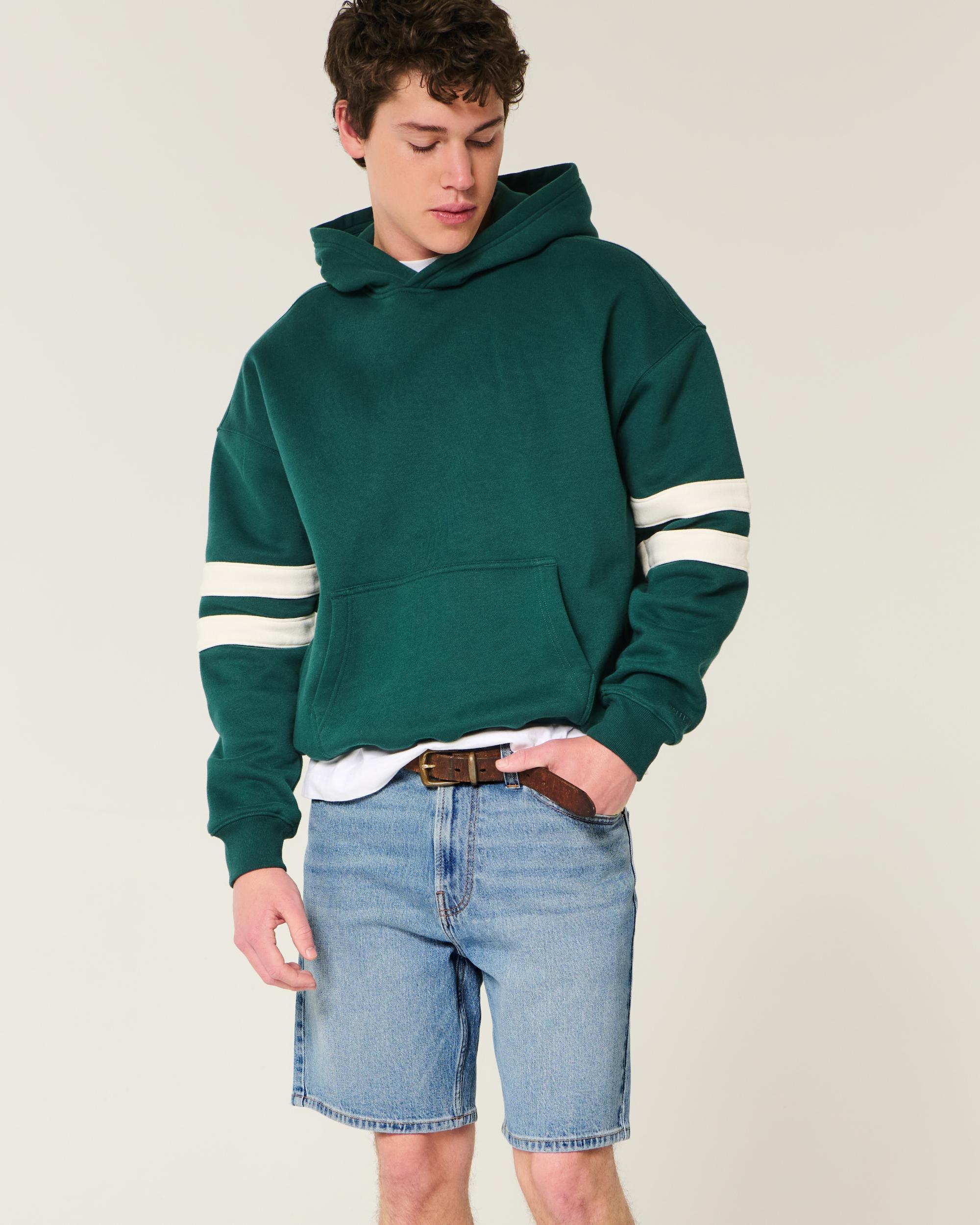 Above-the-Knee Loose Denim Shorts Product Image