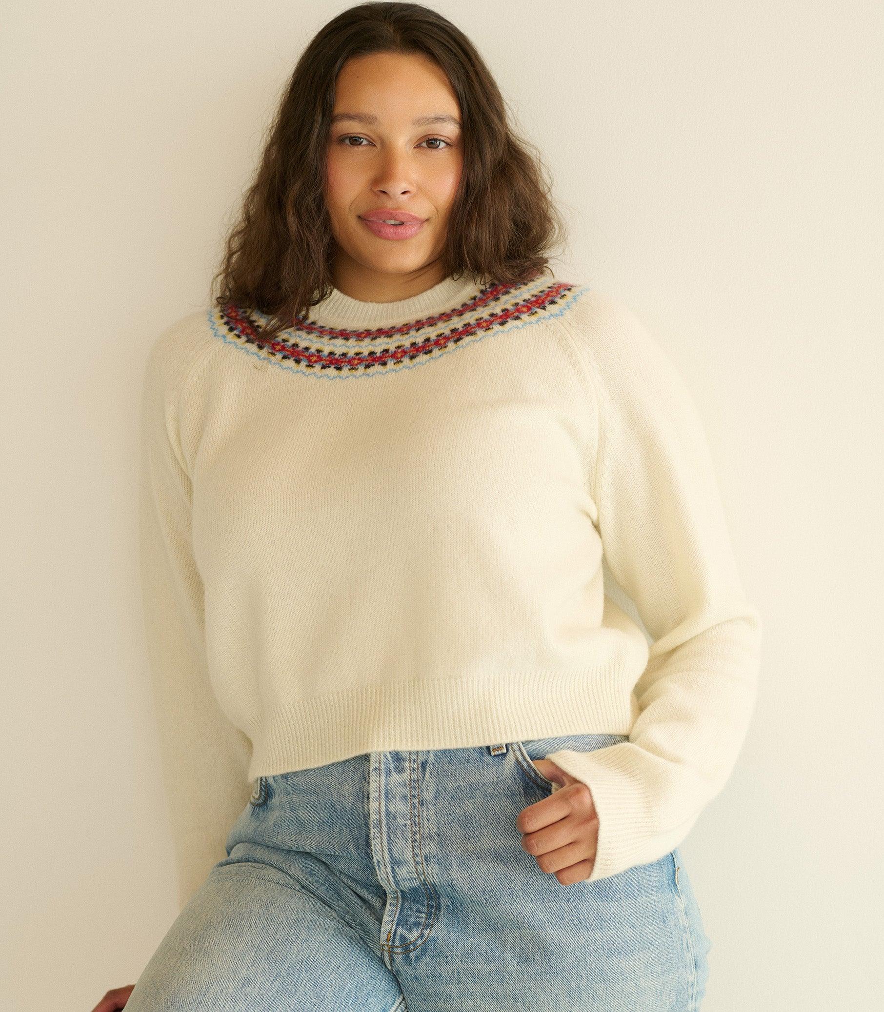 BONIFACE SWEATER -- IVORY ANNECY FAIR ISLE Product Image