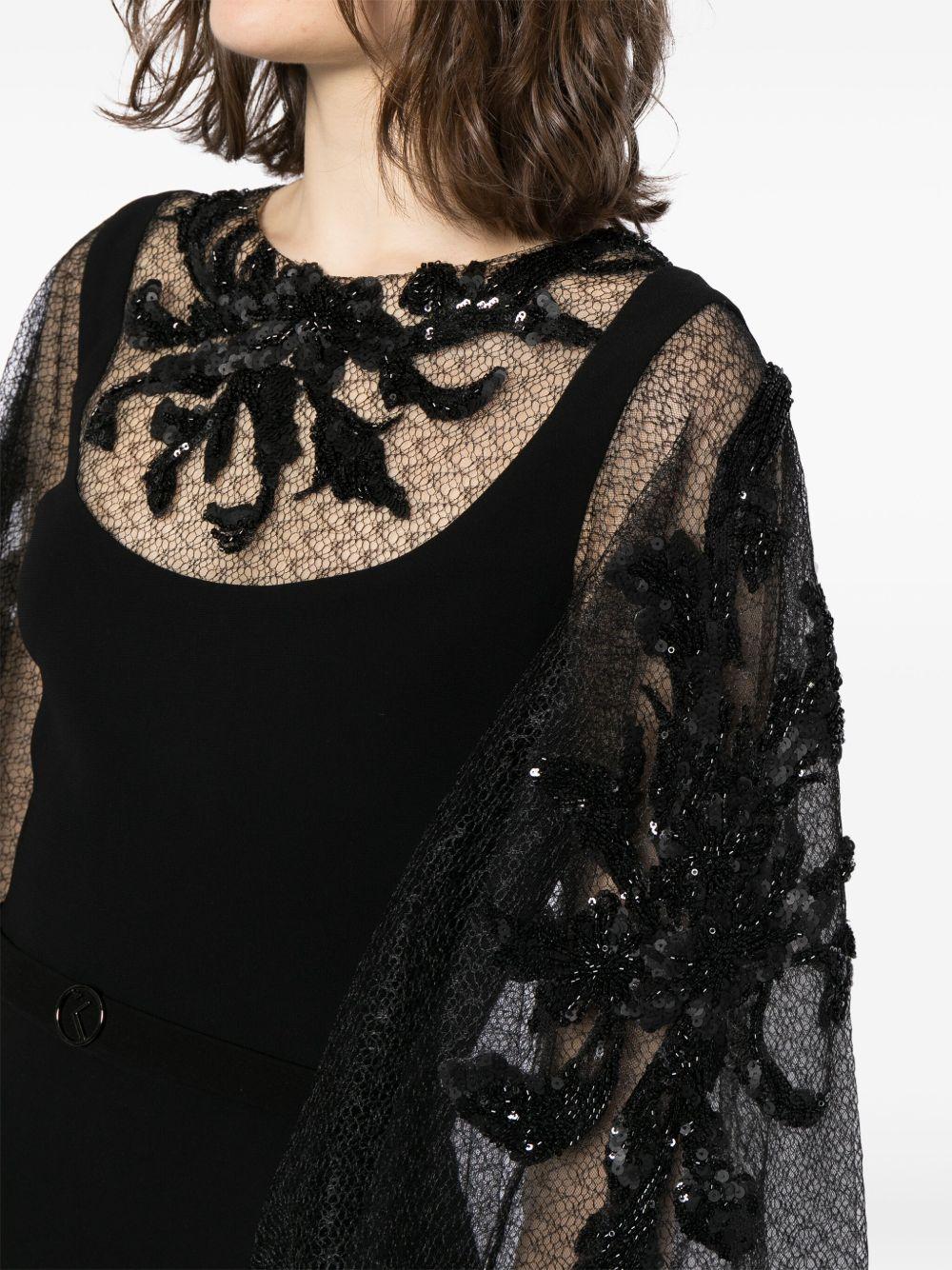 beaded crepe maxi dress Product Image