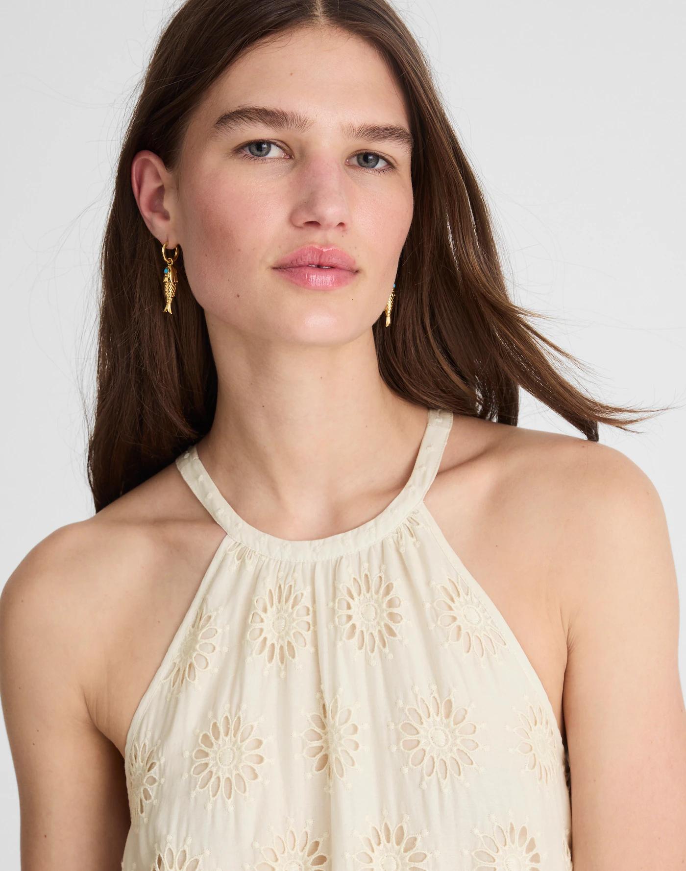 Embroidered Drop-Waist Maxi Dress Product Image