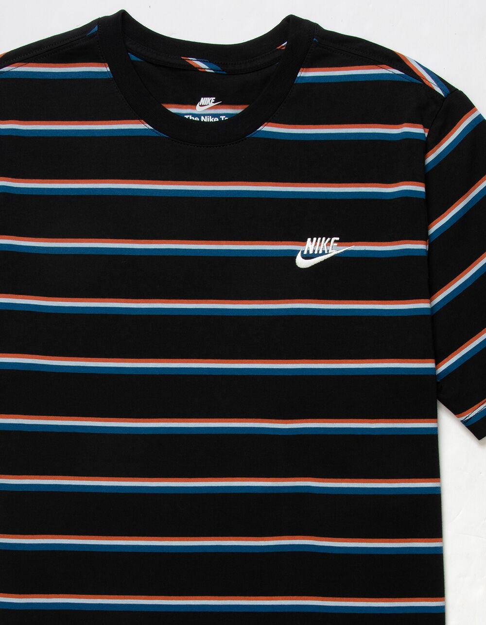 NIKE Sportswear Club Mens Stripe Tee - BLACK Product Image