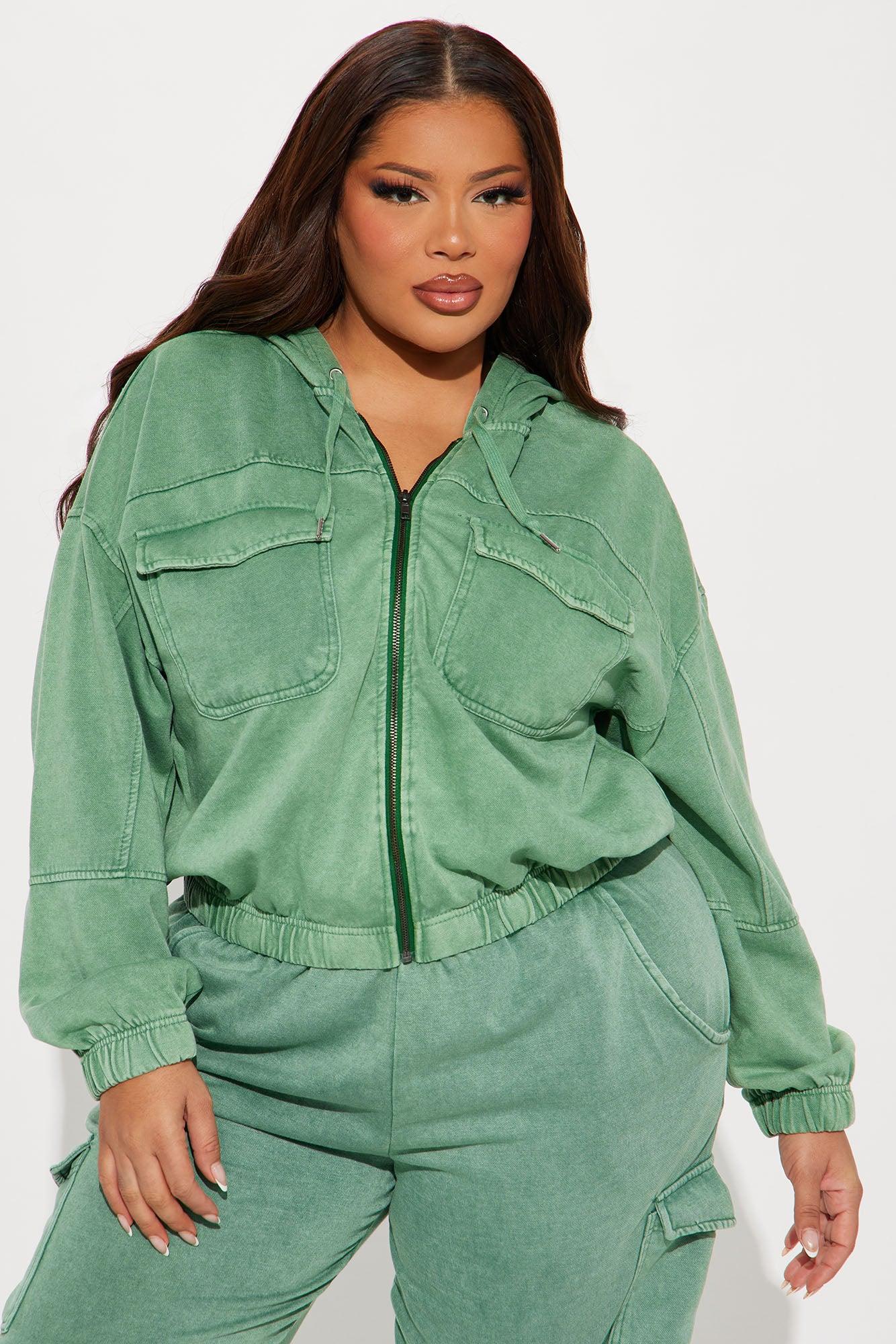 Fiona Fleece Lounge Jacket - Green Product Image