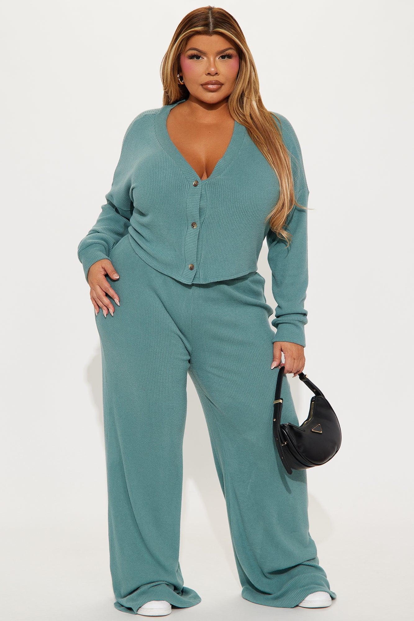 Cozy N Chill Pant Set - Teal Female Product Image