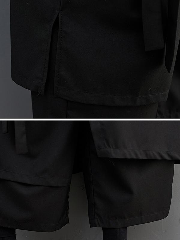 Wide Leg Loose Drawstring Solid Color Casual Pants Bottoms Culotte Product Image