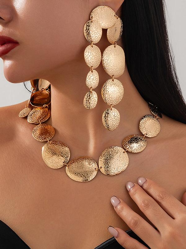 Geometric Tasseled Drop Earrings Necklaces Accessories Product Image