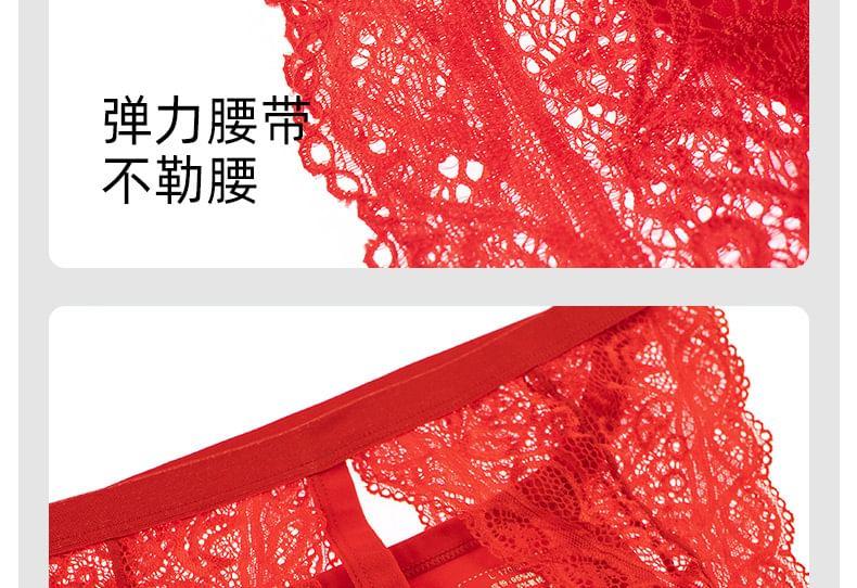 Lace Garter Thong Product Image