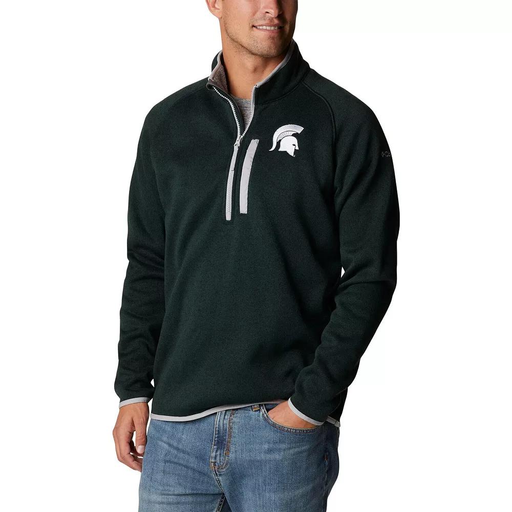 Men's Columbia Green Michigan State Spartans Canyon Point Omni-Shield Raglan Half-Zip Pullover Top, Size: Small Product Image