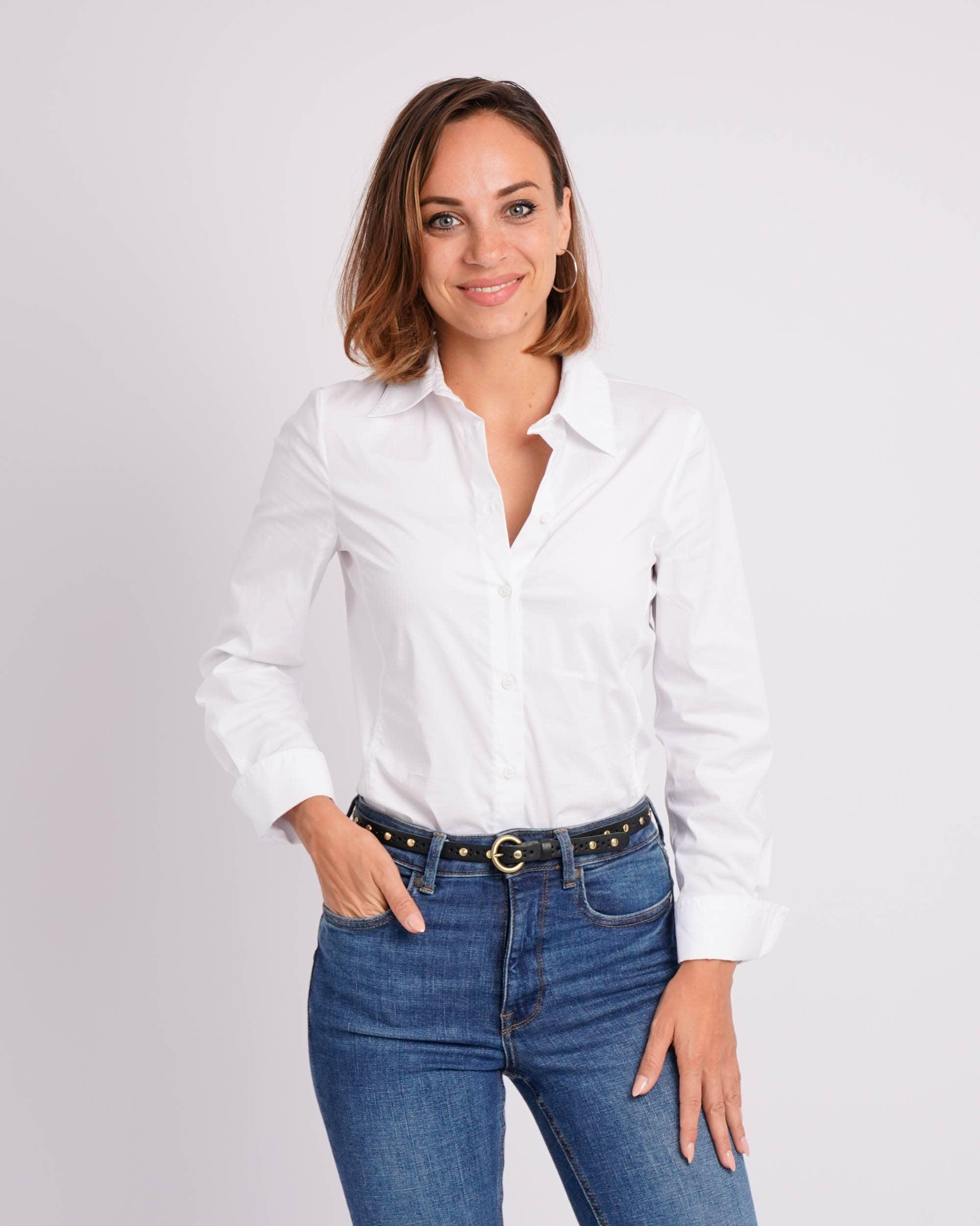 Chloe | Vintage Studded Skinny Belt - Black Product Image