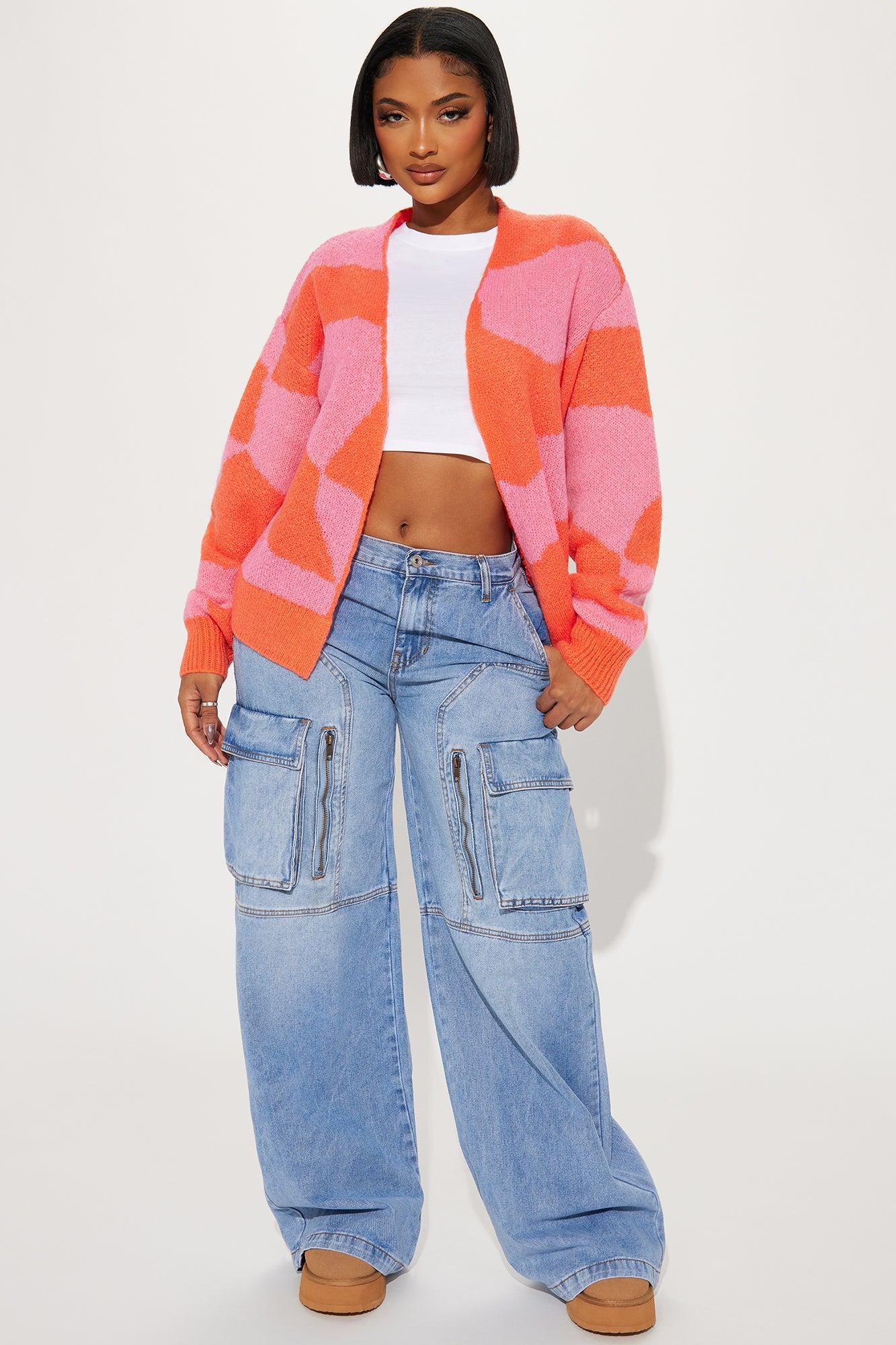 All Mixed Up Cardigan - Pink/combo Product Image