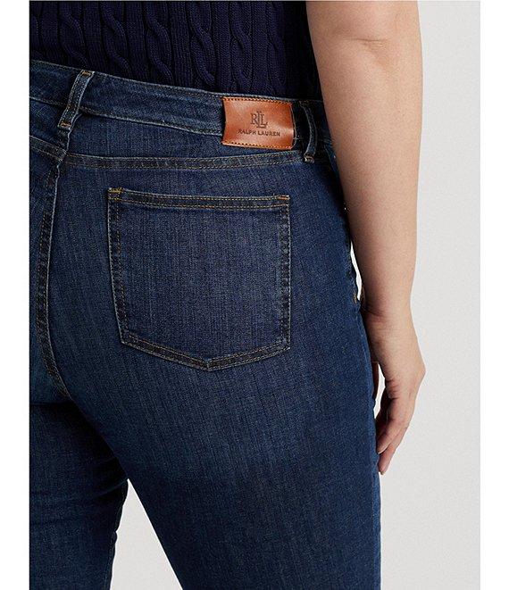 Lauren Ralph Lauren Plus Size Stretch Denim Premier Straight Leg Jeans Product Image