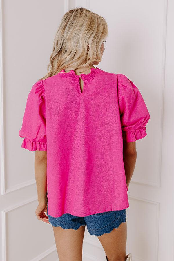 Sweet Smile Linen-Blend Top Product Image