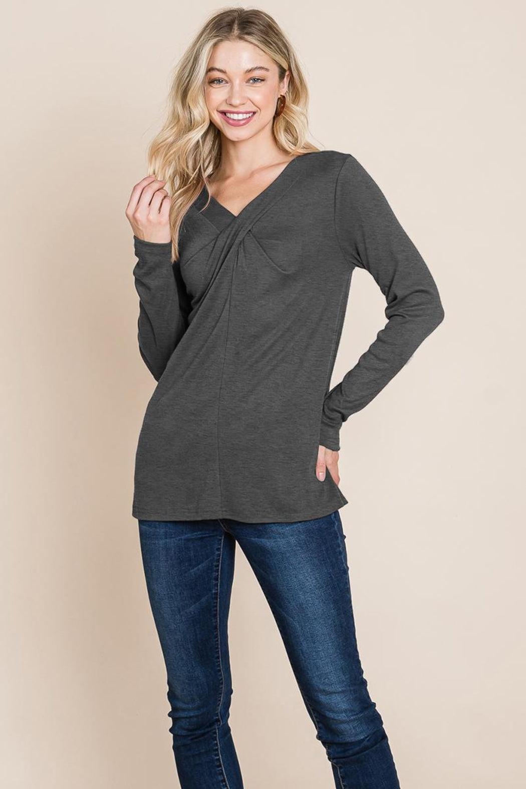 Fold Knotted Twist Sweatshirts Product Image