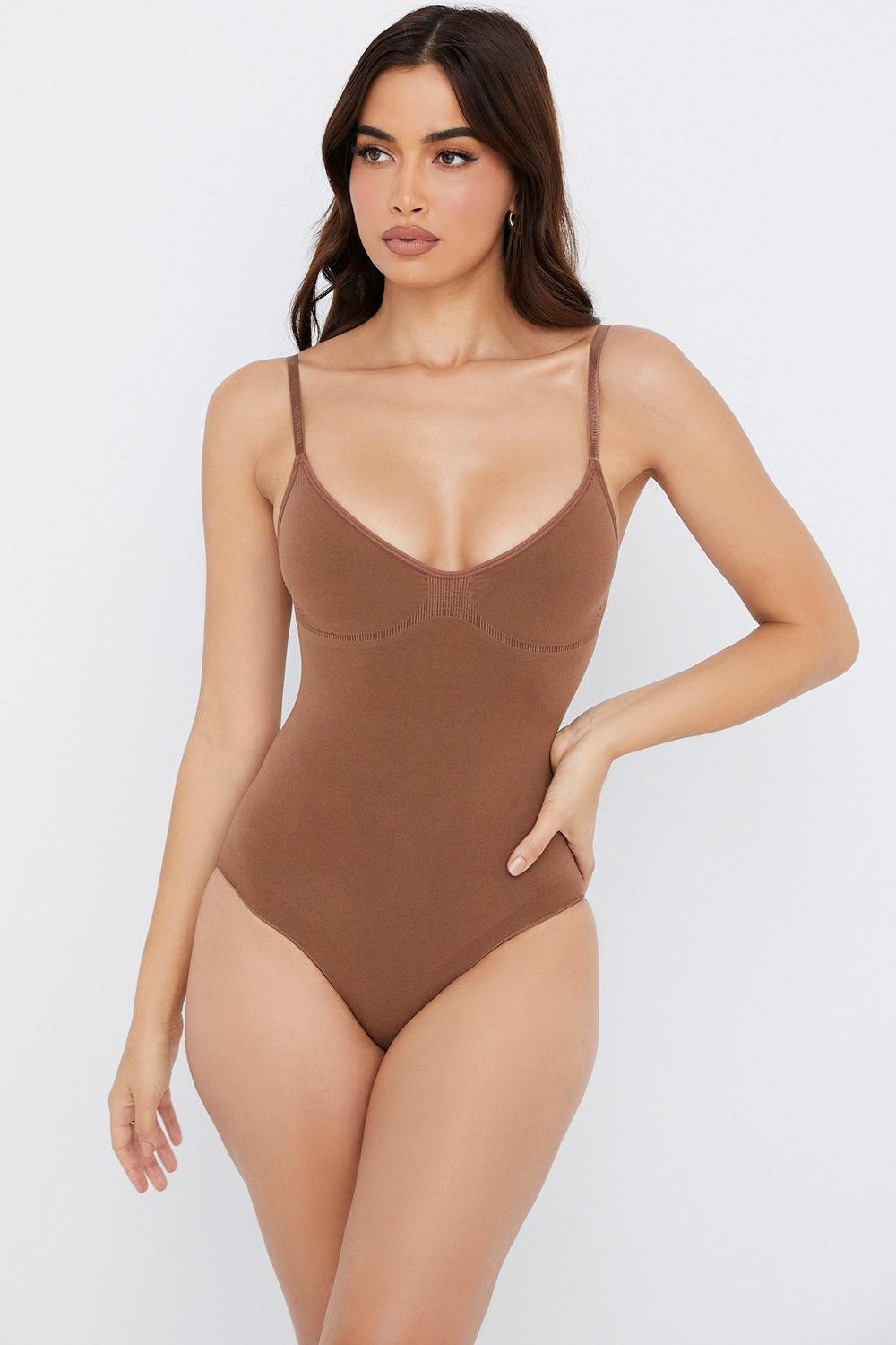  sculpting full brief bodysuit almond Product Image