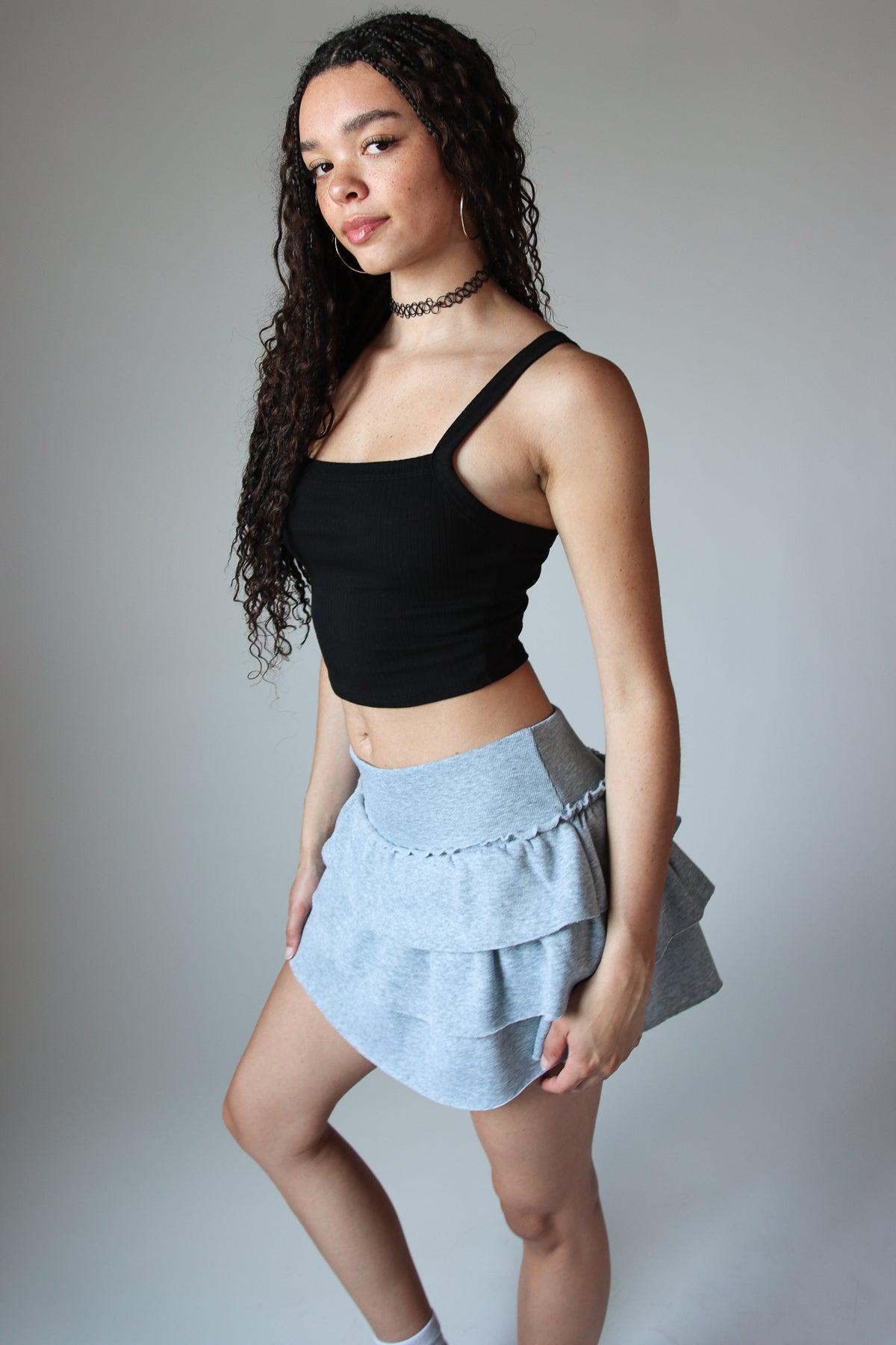 Fleece Ruffle Mini Skort Product Image