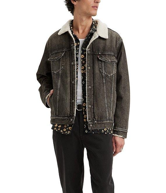 Levi's® Long Sleeve Relaxed Fit Sherpa-Detailed Trucker Jacket Product Image