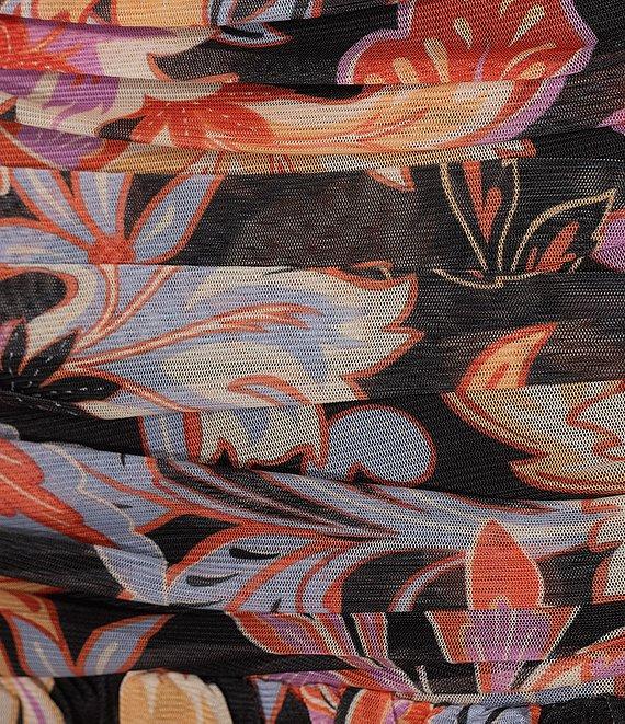 C&V Chelsea & Violet Floral Printed Coordinating Mesh Skirt Product Image