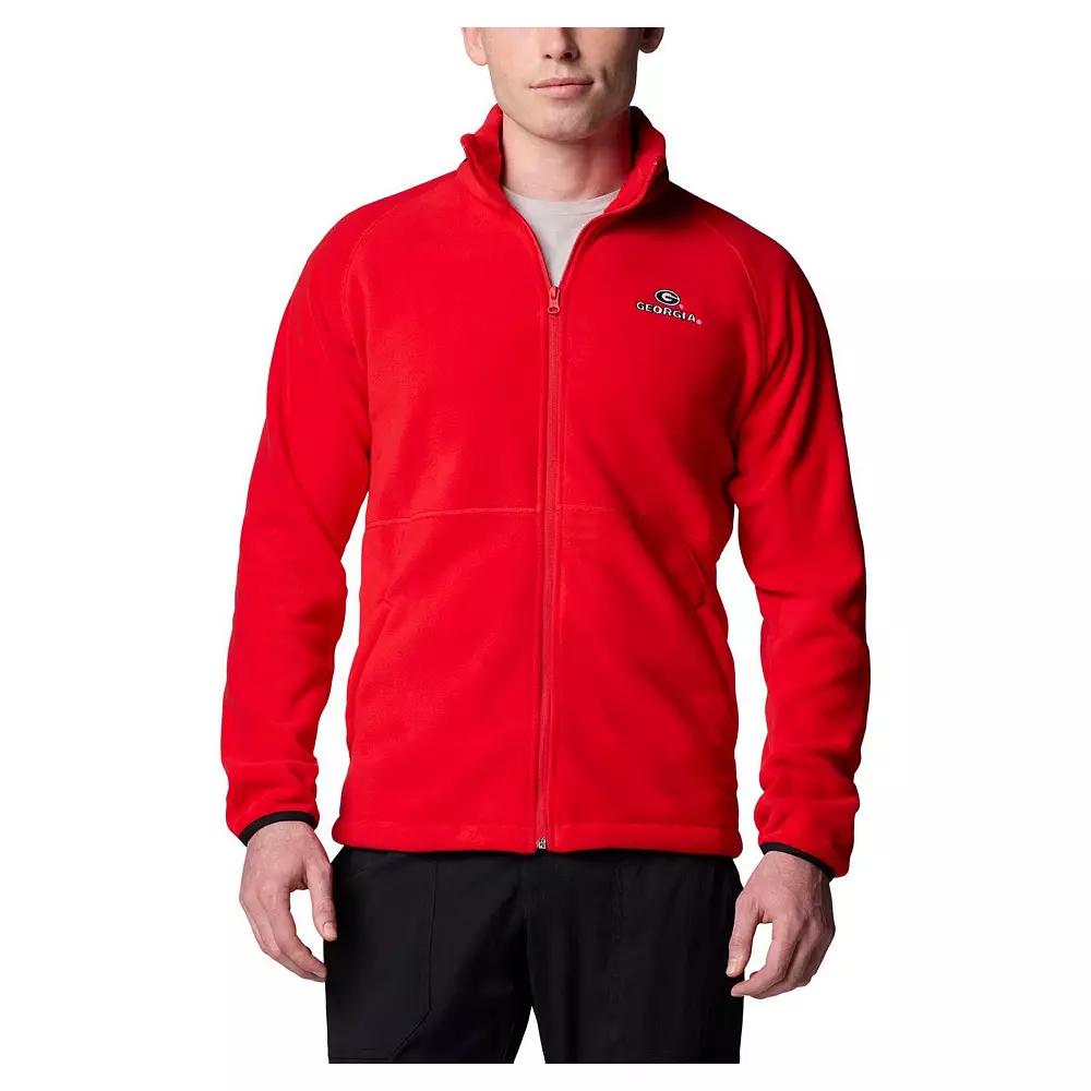 Men's Columbia  Red Georgia Bulldogs Flanker IV Fleece Raglan Full-Zip Jacket, Size: Medium Product Image